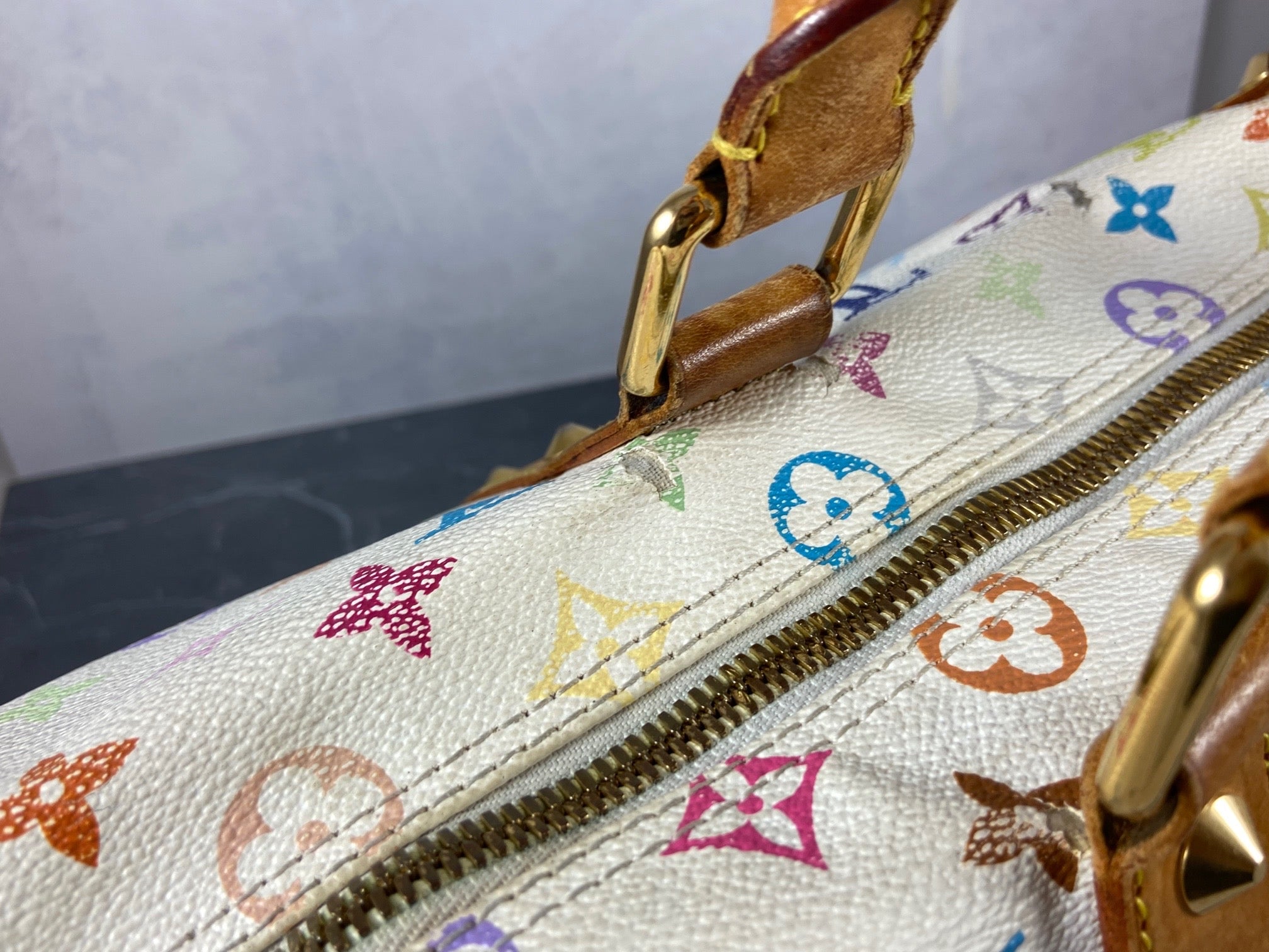 Louis Vuitton Keepall 45 Murakami Multicolor White