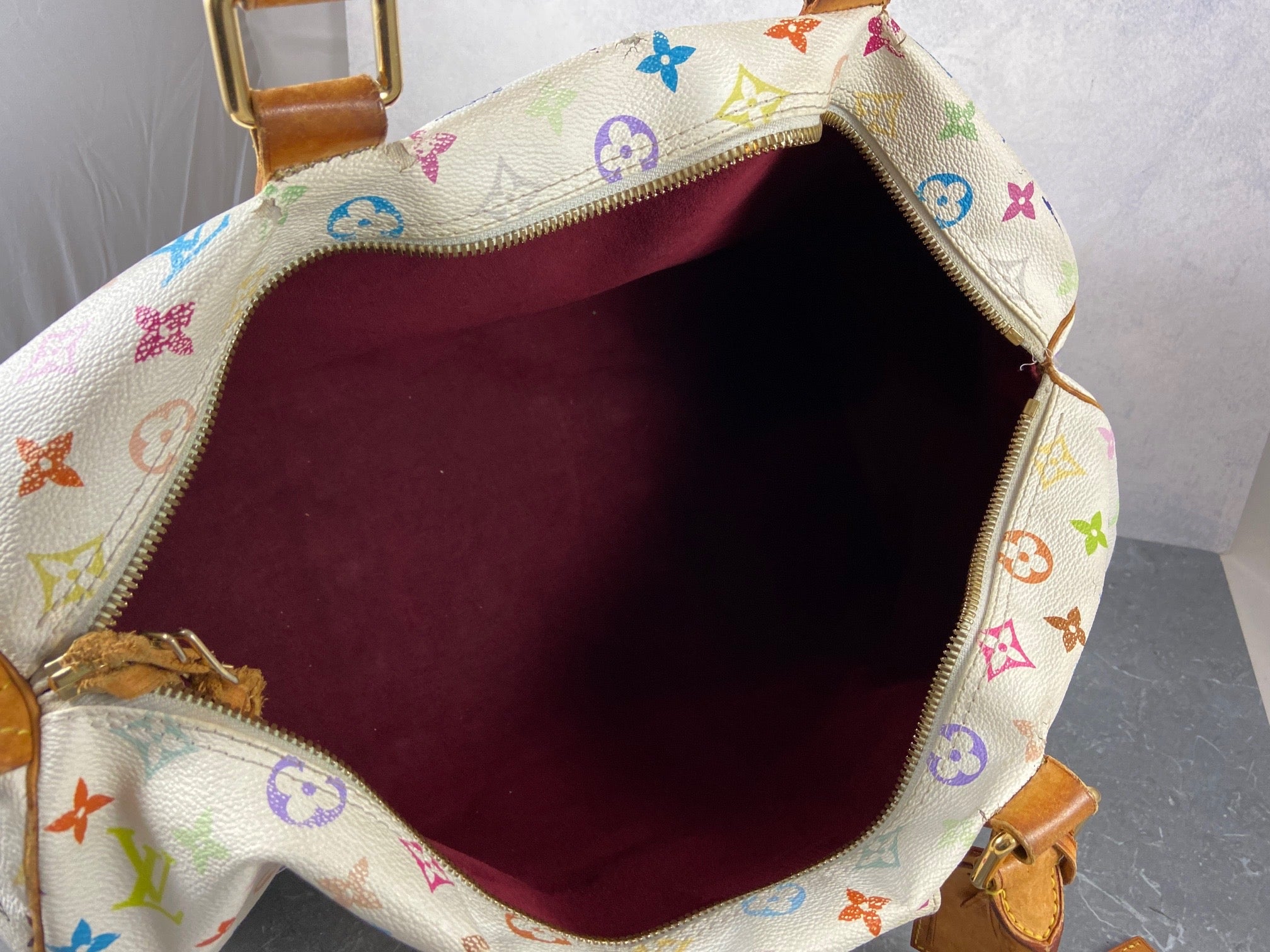 Louis Vuitton Keepall 45 Murakami Multicolor White