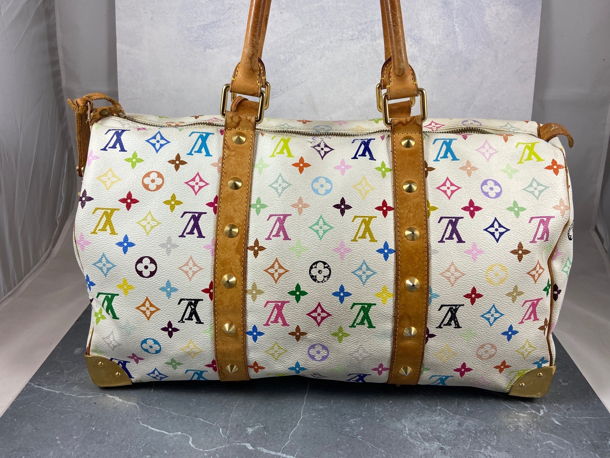 Louis Vuitton Keepall 45 Murakami Multicolor White