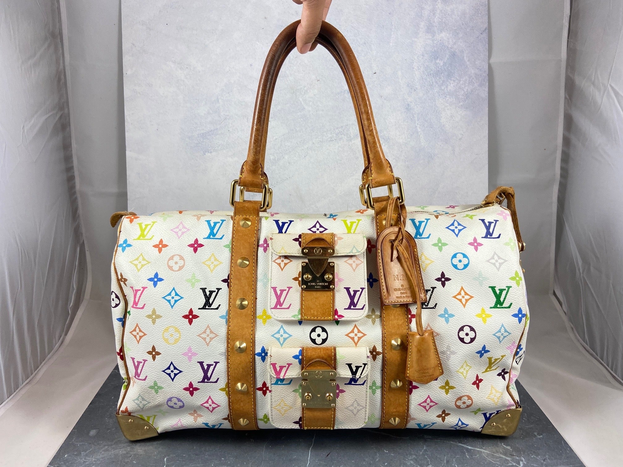 Louis Vuitton Keepall 45 Murakami Multicolor White