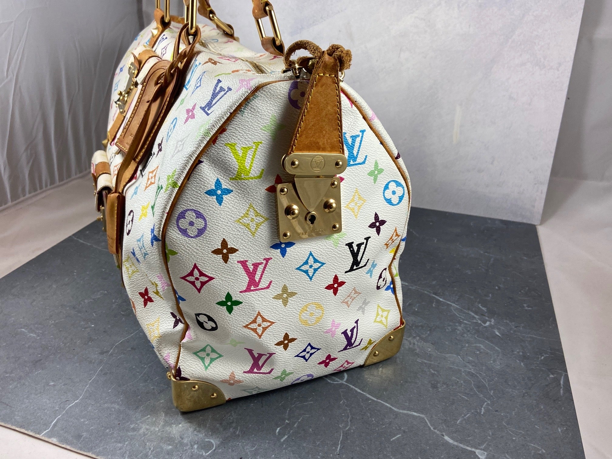 Louis Vuitton Keepall 45 Murakami Multicolor White