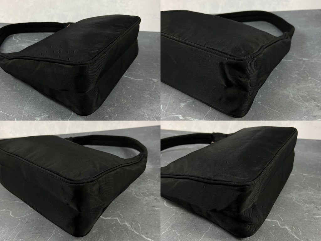Prada Tessuto Hobo Mini Bag / Pochette Black