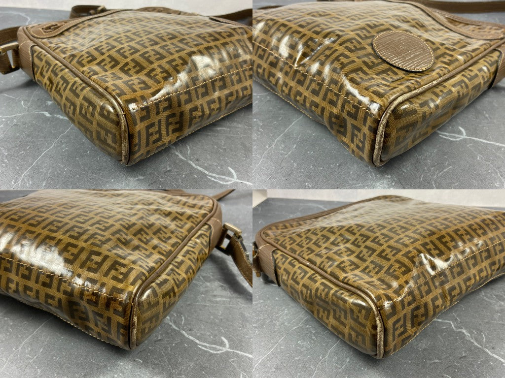 Fendi Shoulder Bag Beige Zucchino Monogram