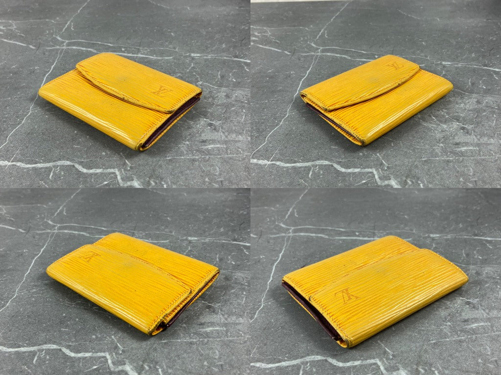 Louis Vuitton Small Wallet / Card Case Yellow Epi Leather