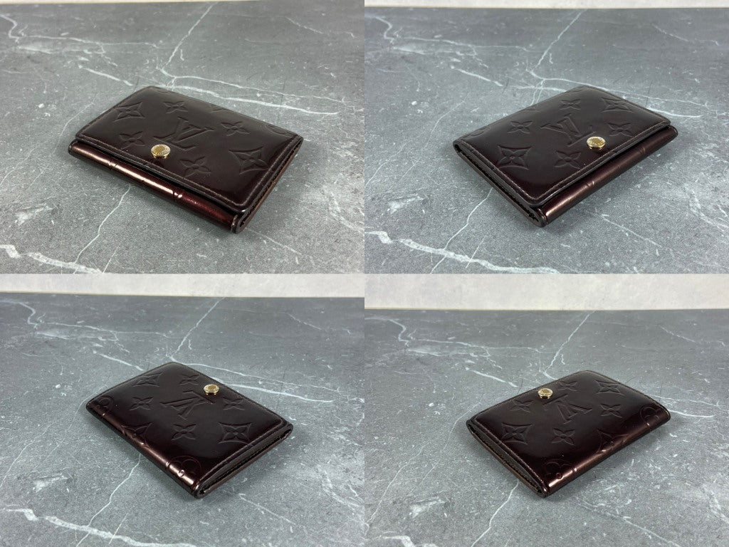 Louis Vuitton Small Wallet Amaranth Vernis Leather