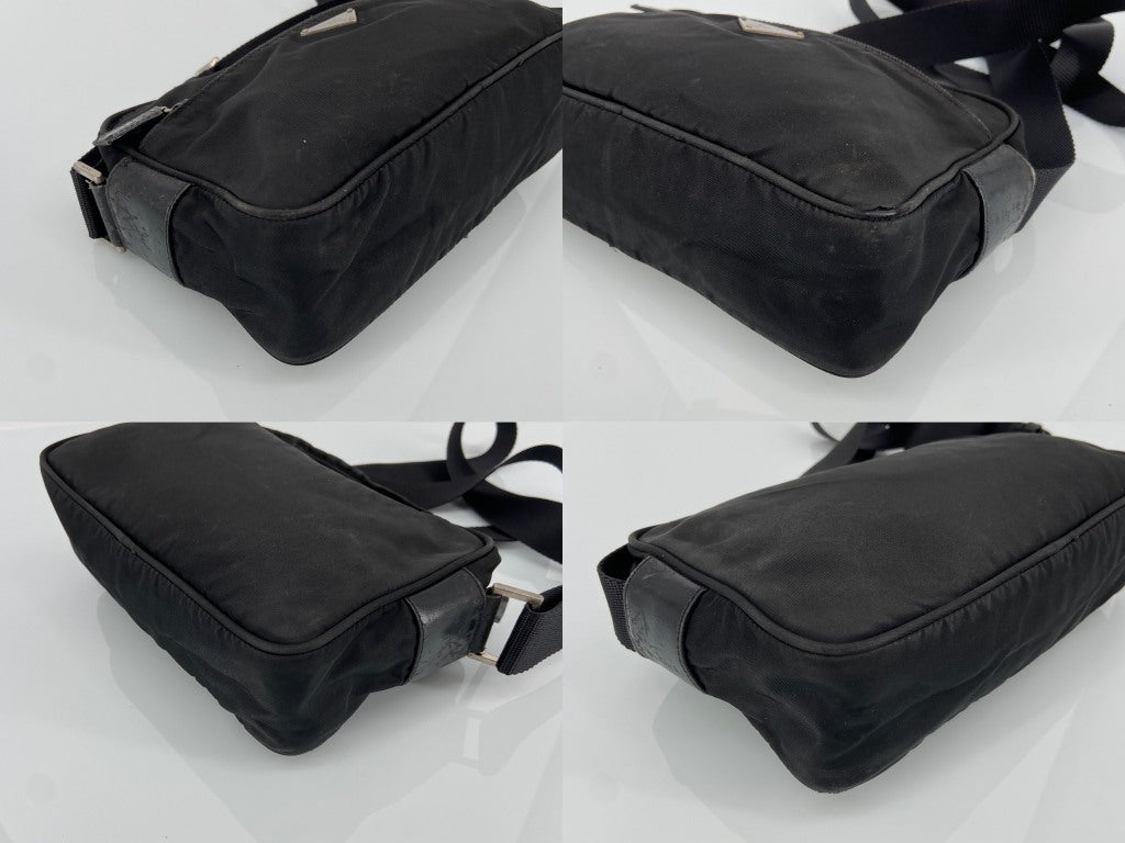 Prada BT0167 Vela Sport Nylon Shoulder / Messenger Bag Black