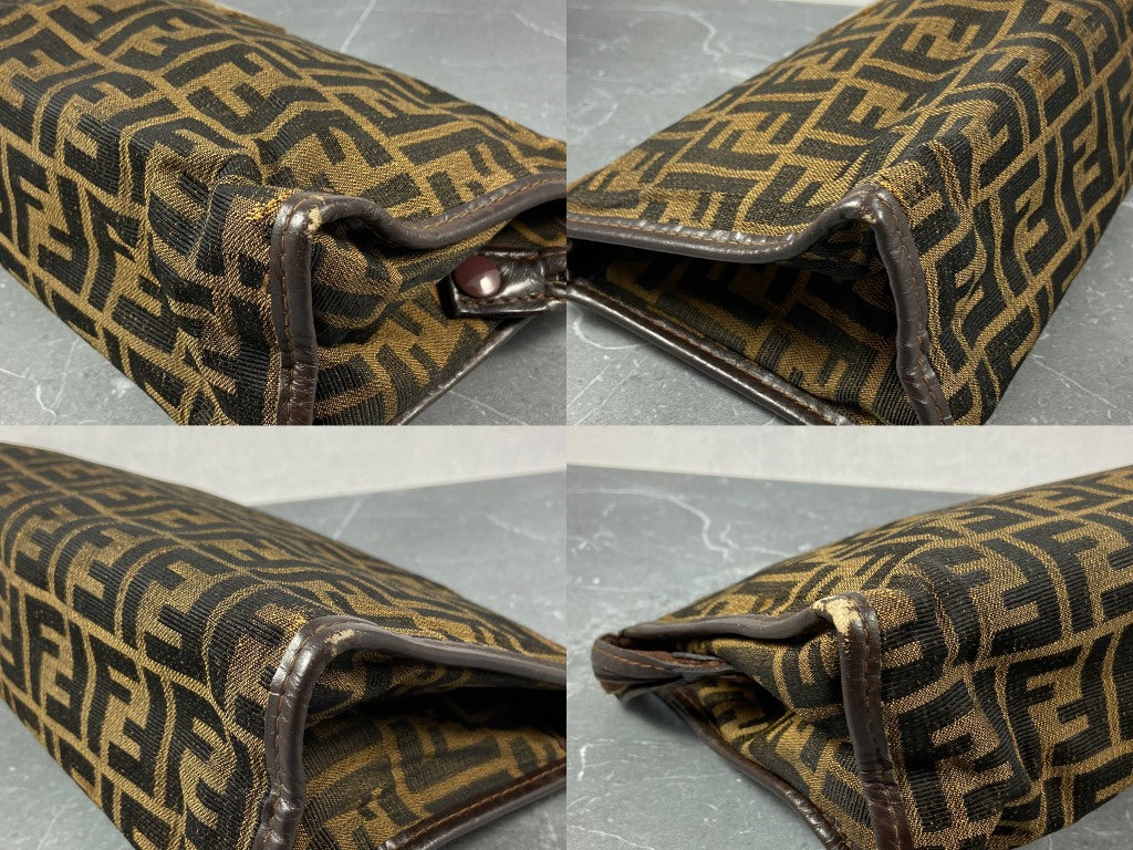Fendi Cosmetic Pouch Tabacco Brown Zucca Monogram