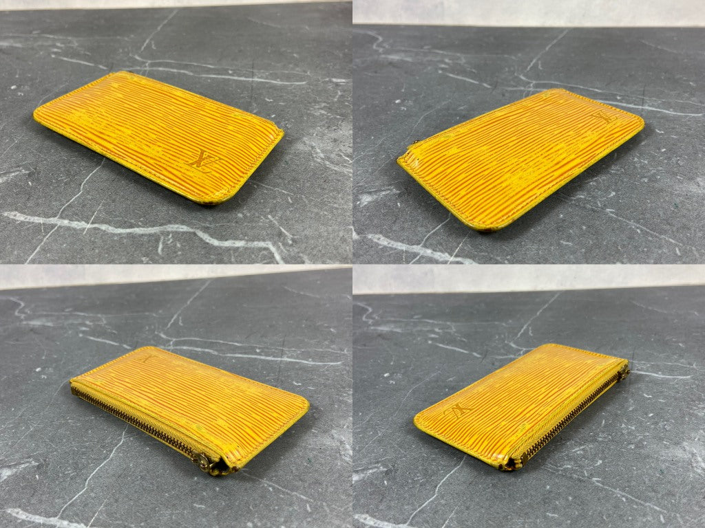 Louis Vuitton Pochette Cles Key Pouch Yellow Epi Leather