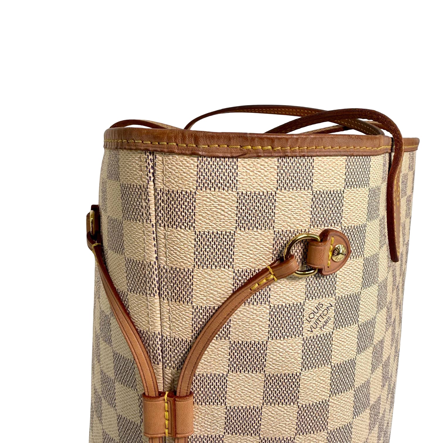 Louis Vuitton Neverfull MM Weiß Damier Azur Canvas