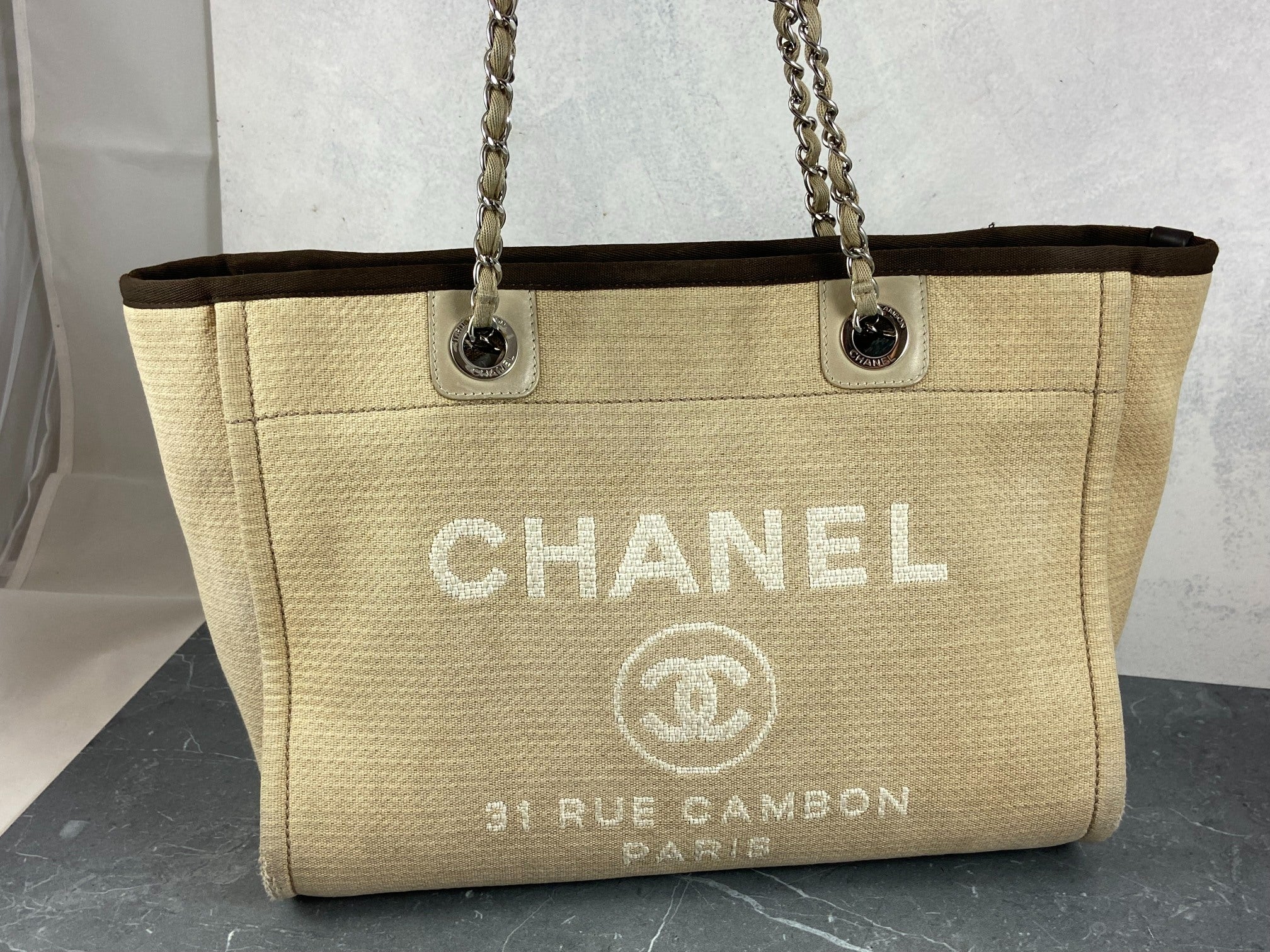 Chanel Deauville Hand / Tote Bag Beige