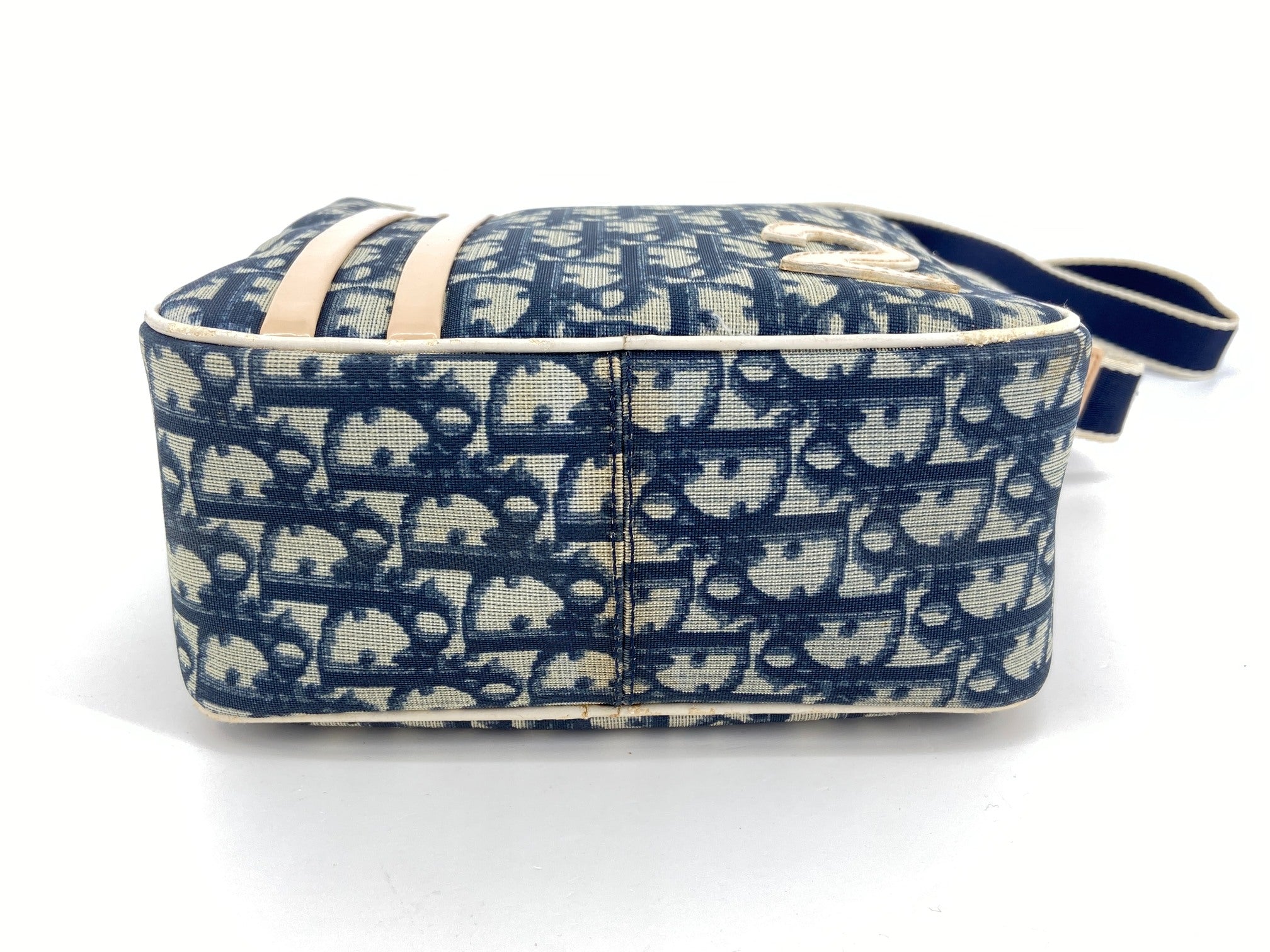 Christian Dior No. 2 Trotter Monogram Shoulder Bag Blue incl. Dustbag