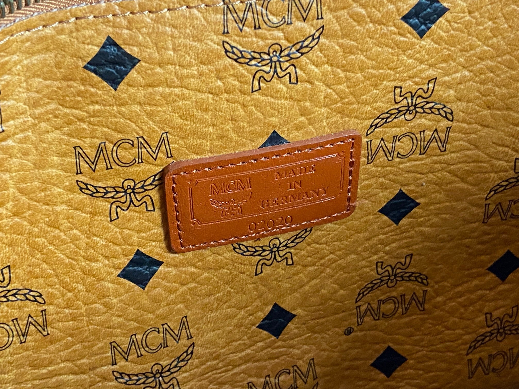 MCM Hand / Tote Bag Beige Visetos Cognac Monogram