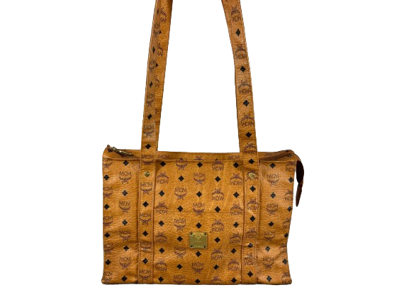 MCM Hand / Tote Bag Beige Visetos Cognac Monogram