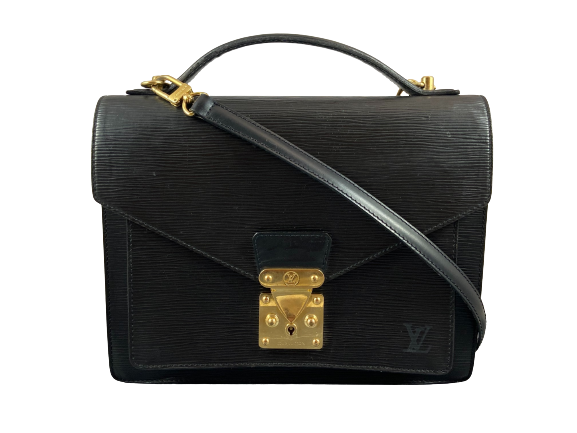 Louis Vuitton Monceau 28 Black Epi Leather