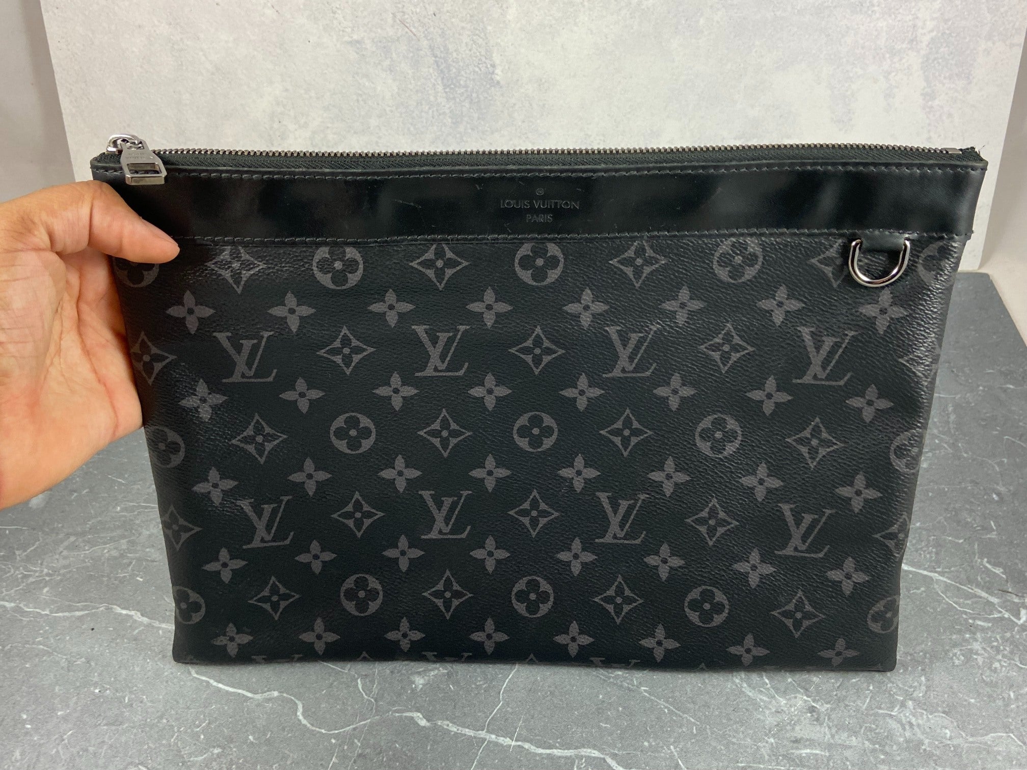 Louis Vuitton Pochette Discovery GM Monogram Eclipse Canvas