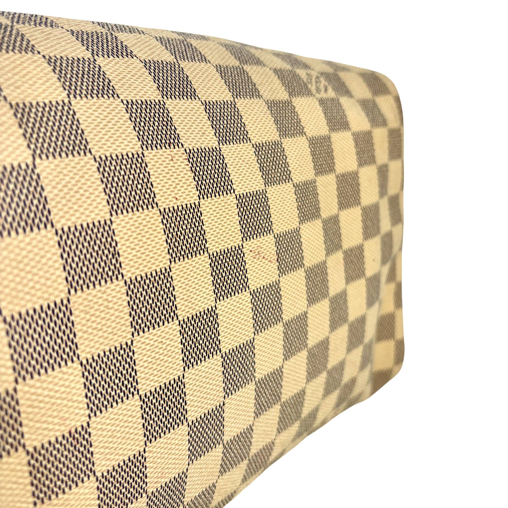 Louis Vuitton Speedy 30 Weiß Damier Azur Canvas