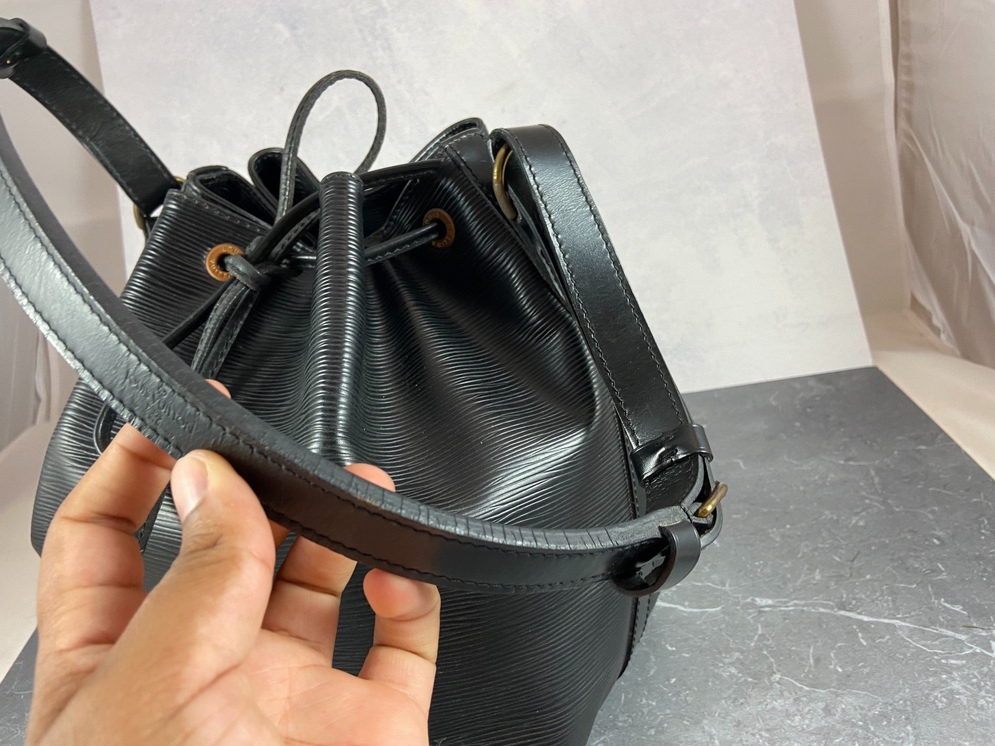 Louis Vuitton Sac Noé Petit Black Epi Leather