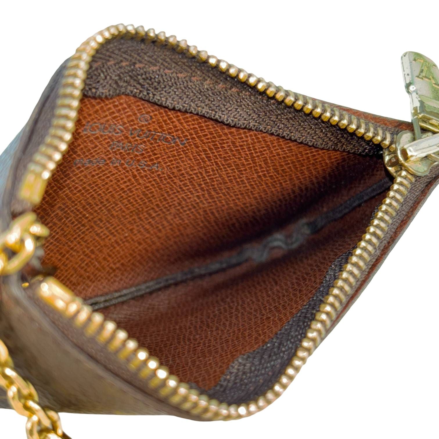 Louis Vuitton Pochette Clés Braun Monogram Canvas