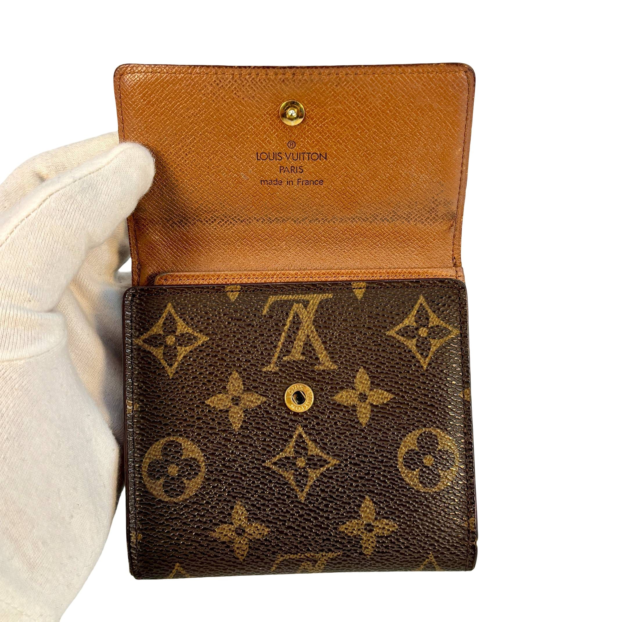 Louis Vuitton Elise Wallet Braun Monogram Canvas