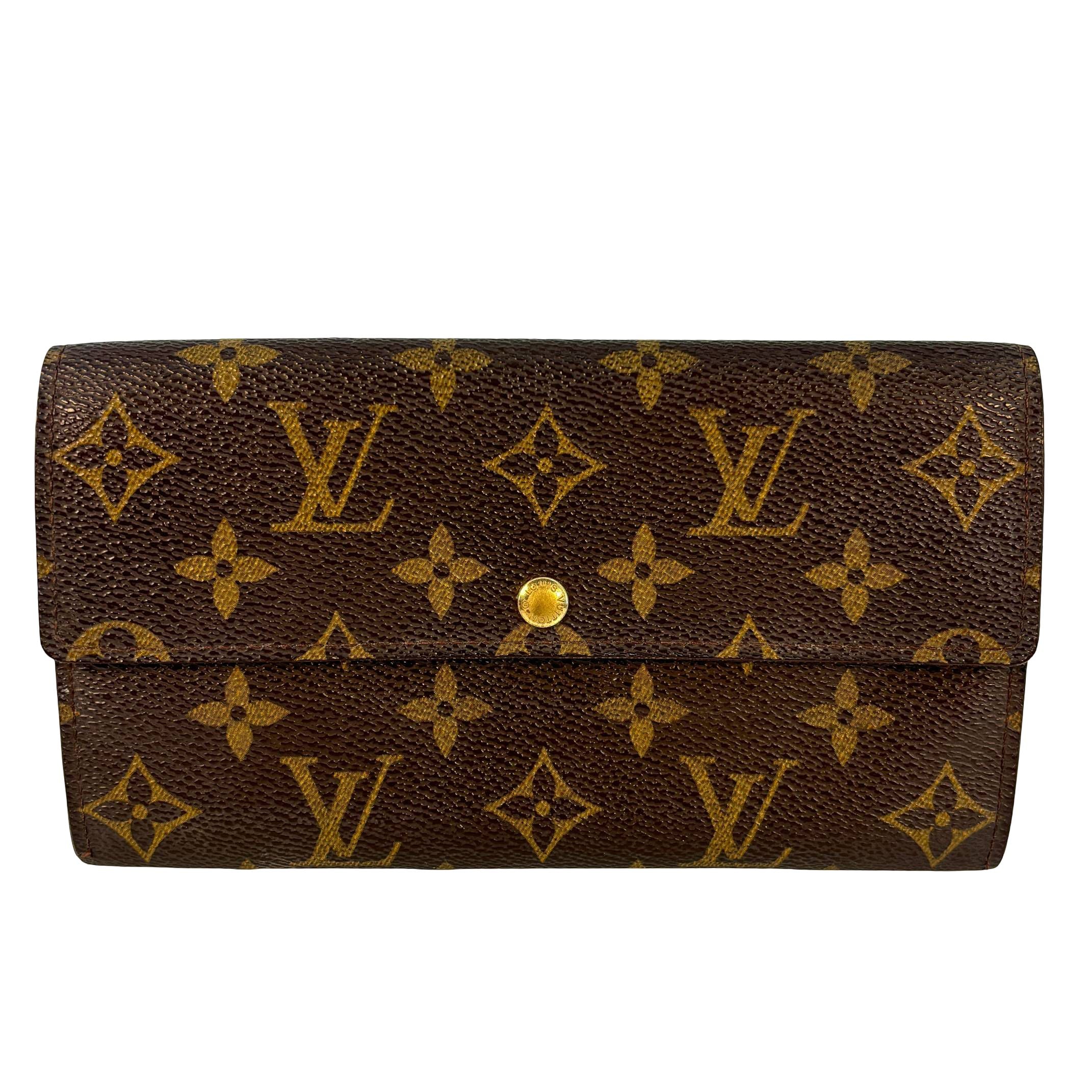 Louis Vuitton Sarah Wallet Braun Monogram Canvas