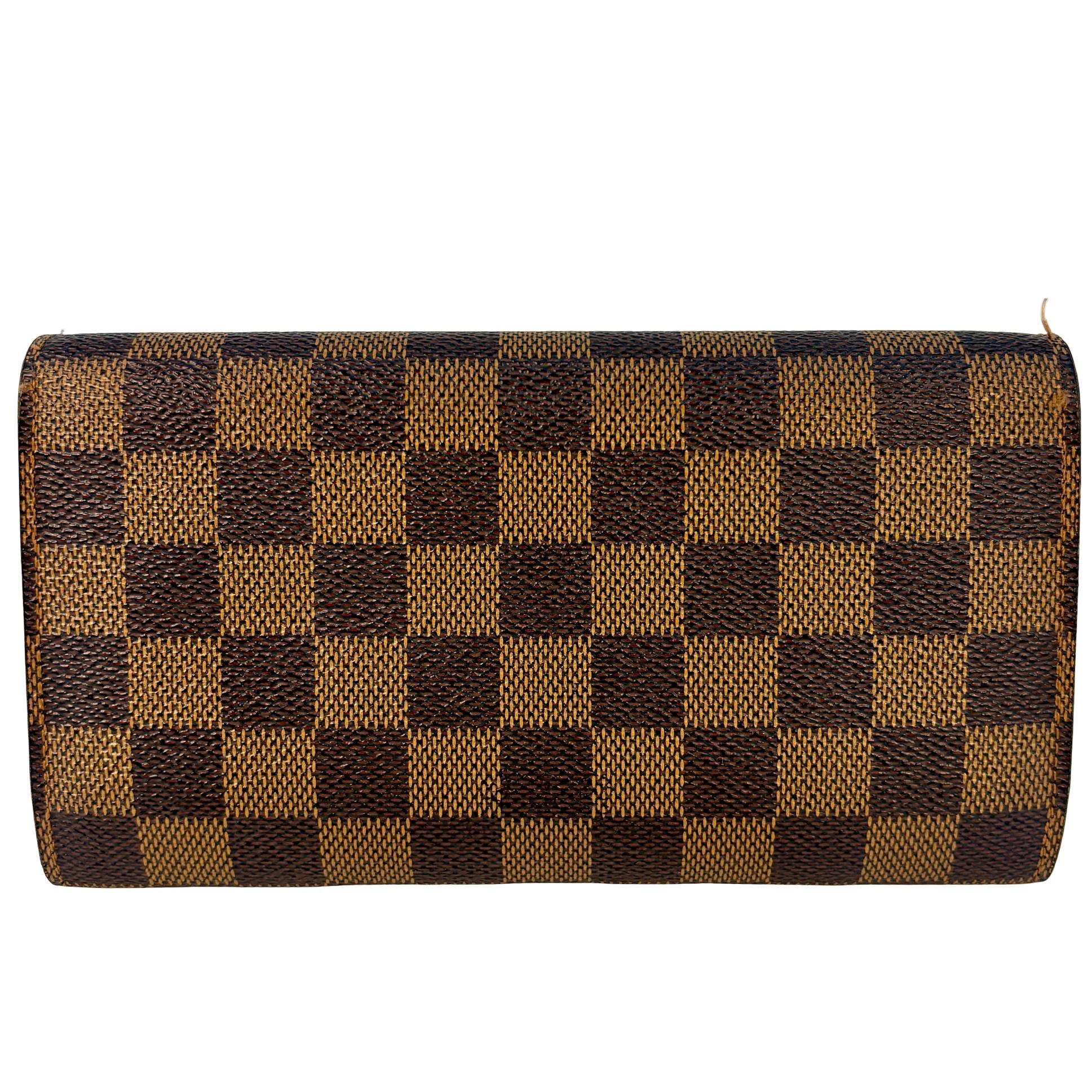 Louis Vuitton Porte Tresor Wallet Braun Damier Ebene Canvas