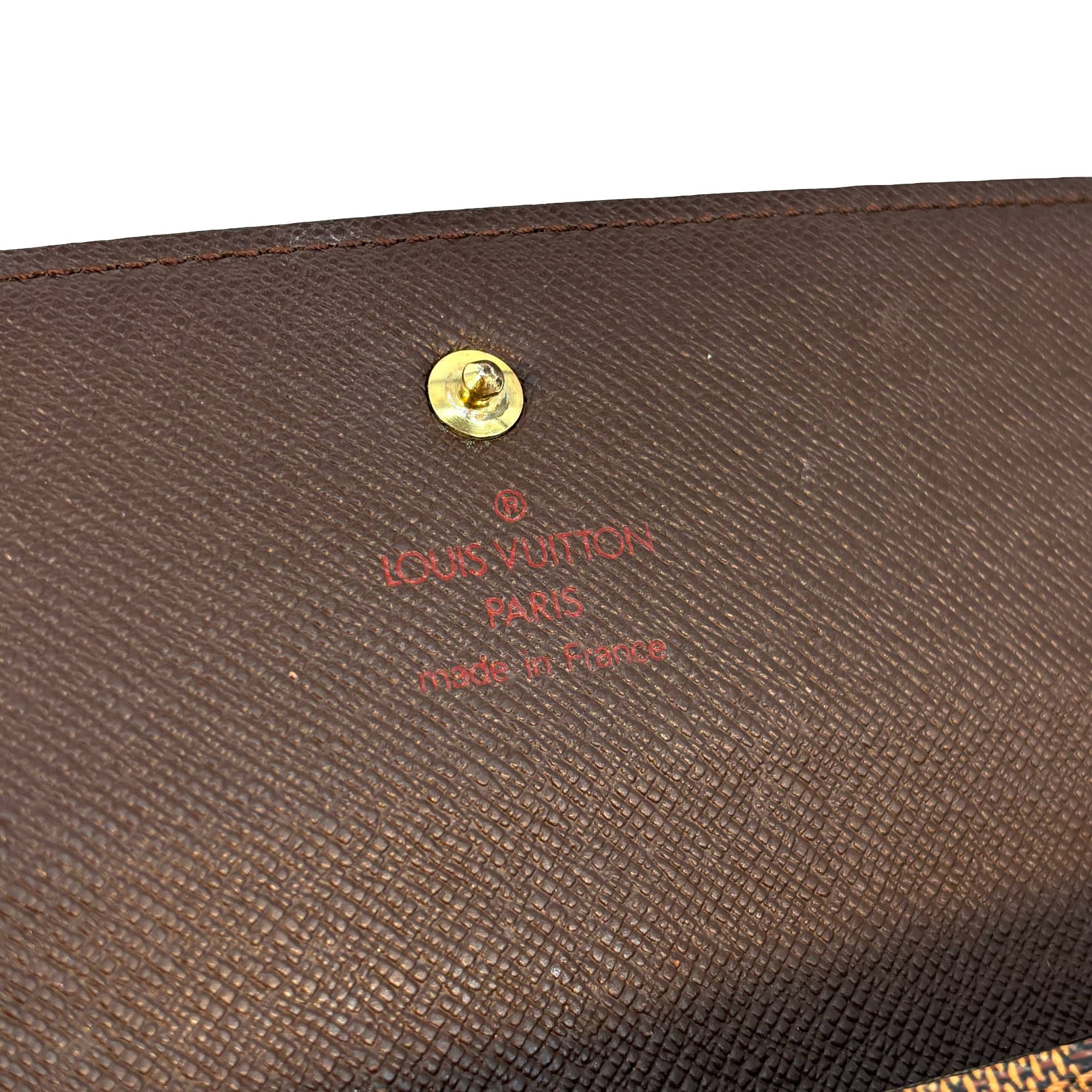 Louis Vuitton Porte Tresor Wallet Braun Damier Ebene Canvas