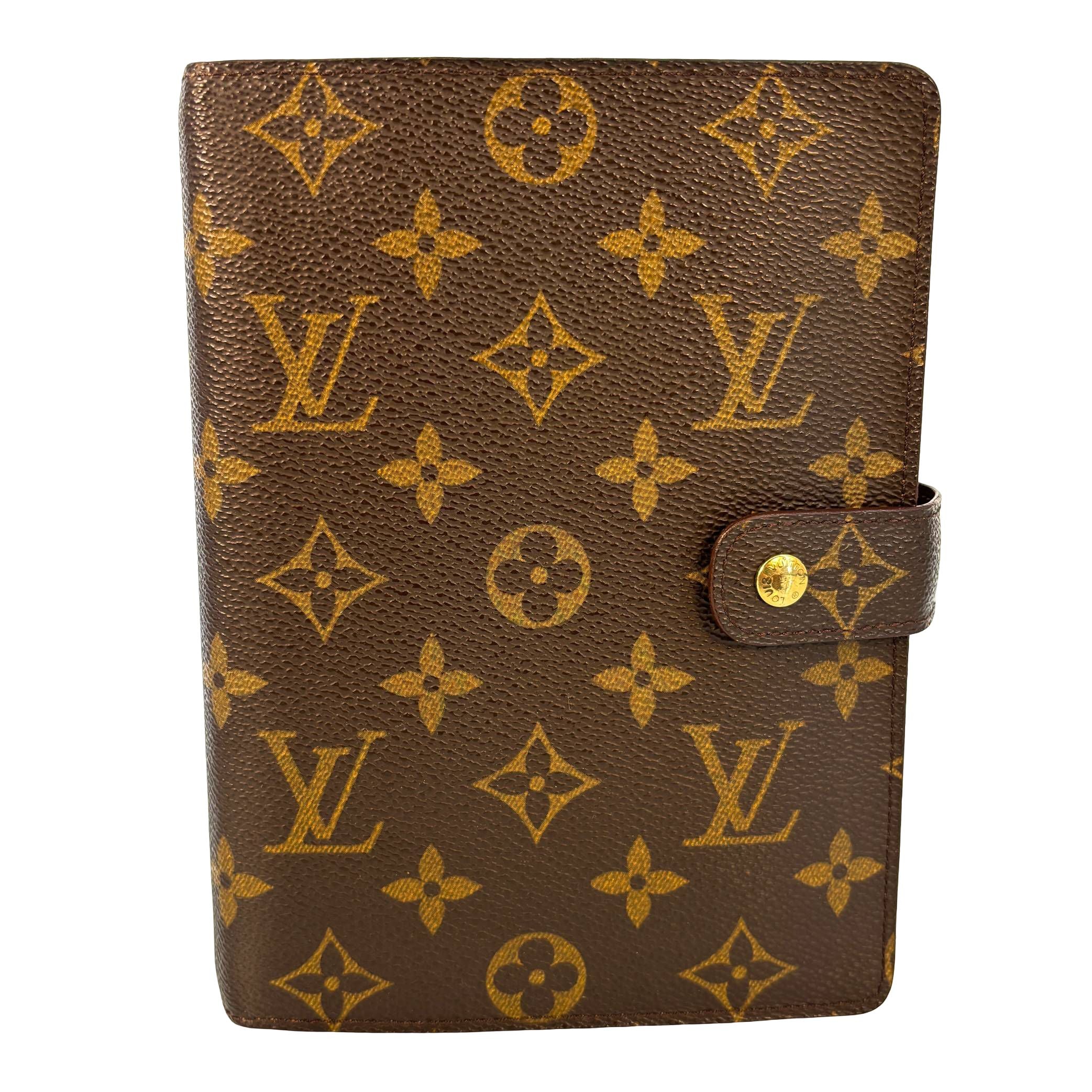 Louis Vuitton Agenda MM Braun Monogram Canvas