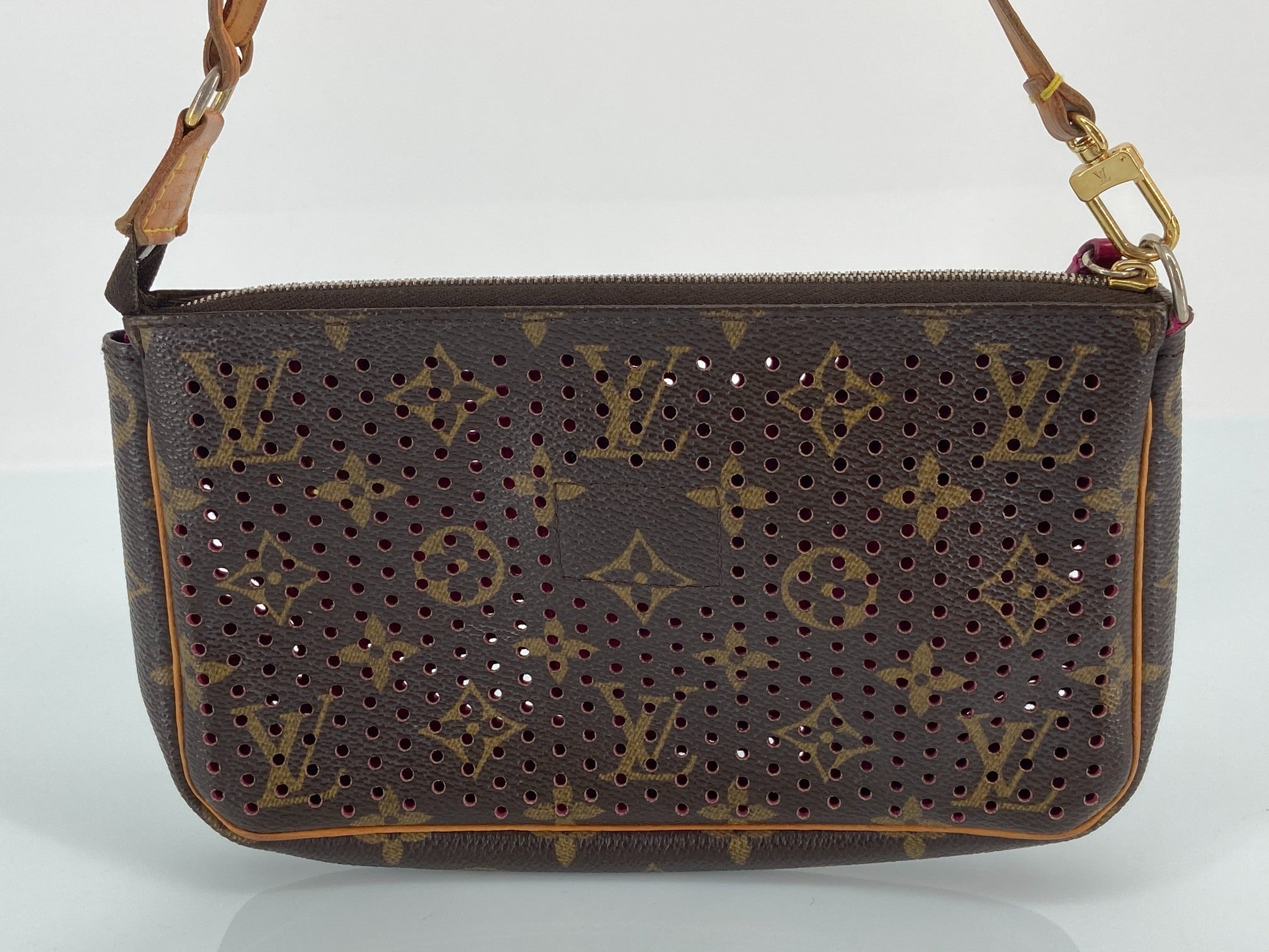Louis Vuitton Perforated Pochette Accessoires Monogram Canvas Fuchsia