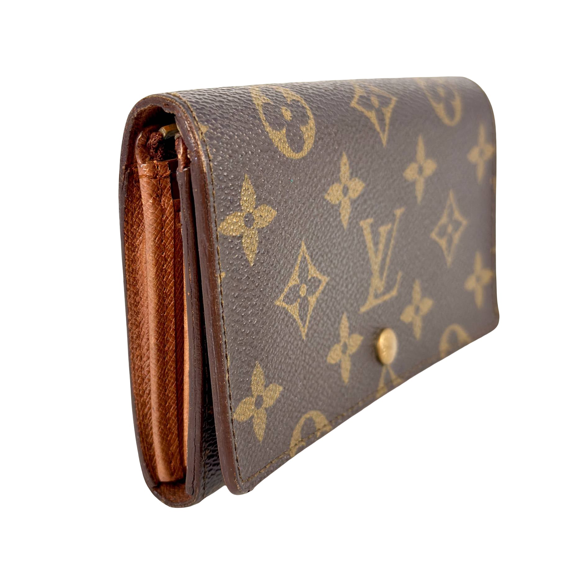 Louis Vuitton Petit Tresor Wallet Braun Monogram Canvas