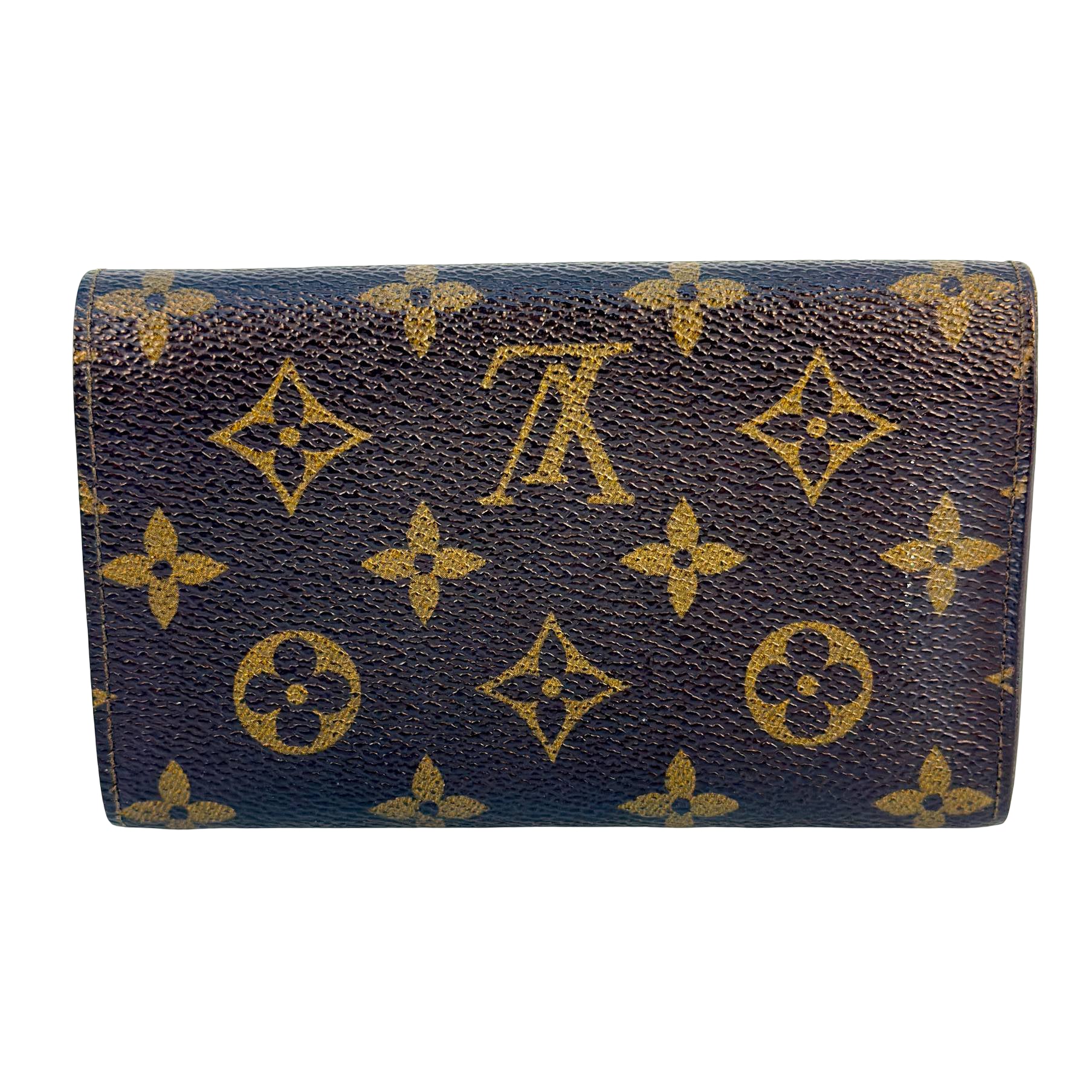 Louis Vuitton Petit Tresor Wallet Braun Monogram Canvas