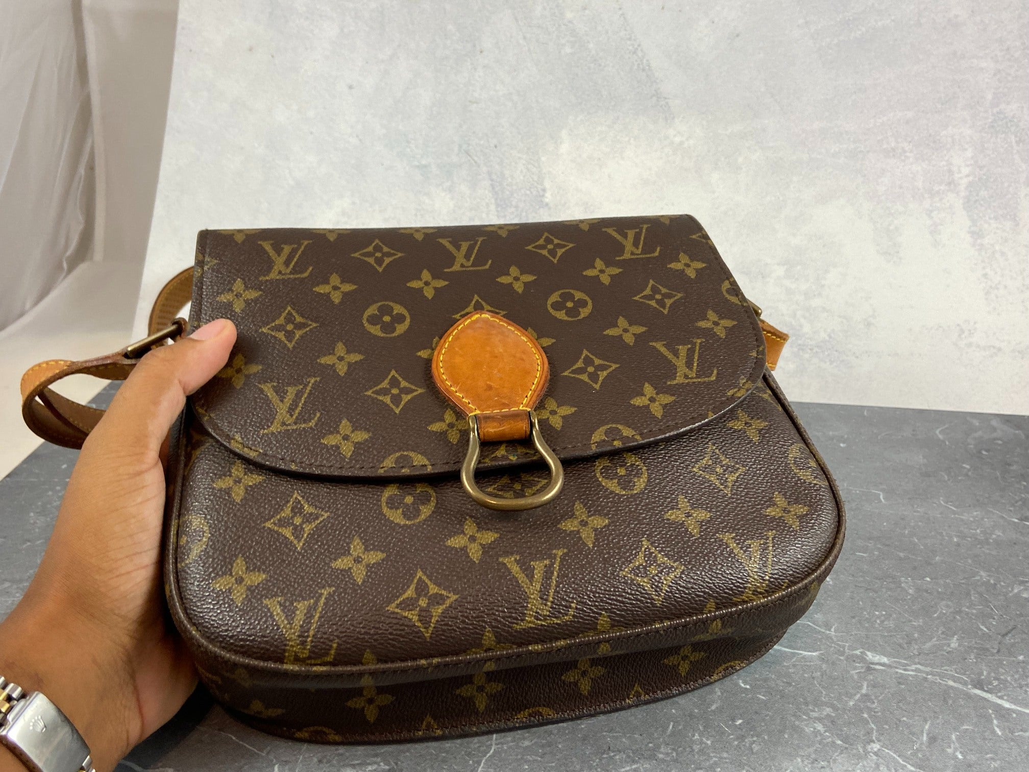 Louis Vuitton Saint Cloud GM Shoulder Bag Monogram Canvas