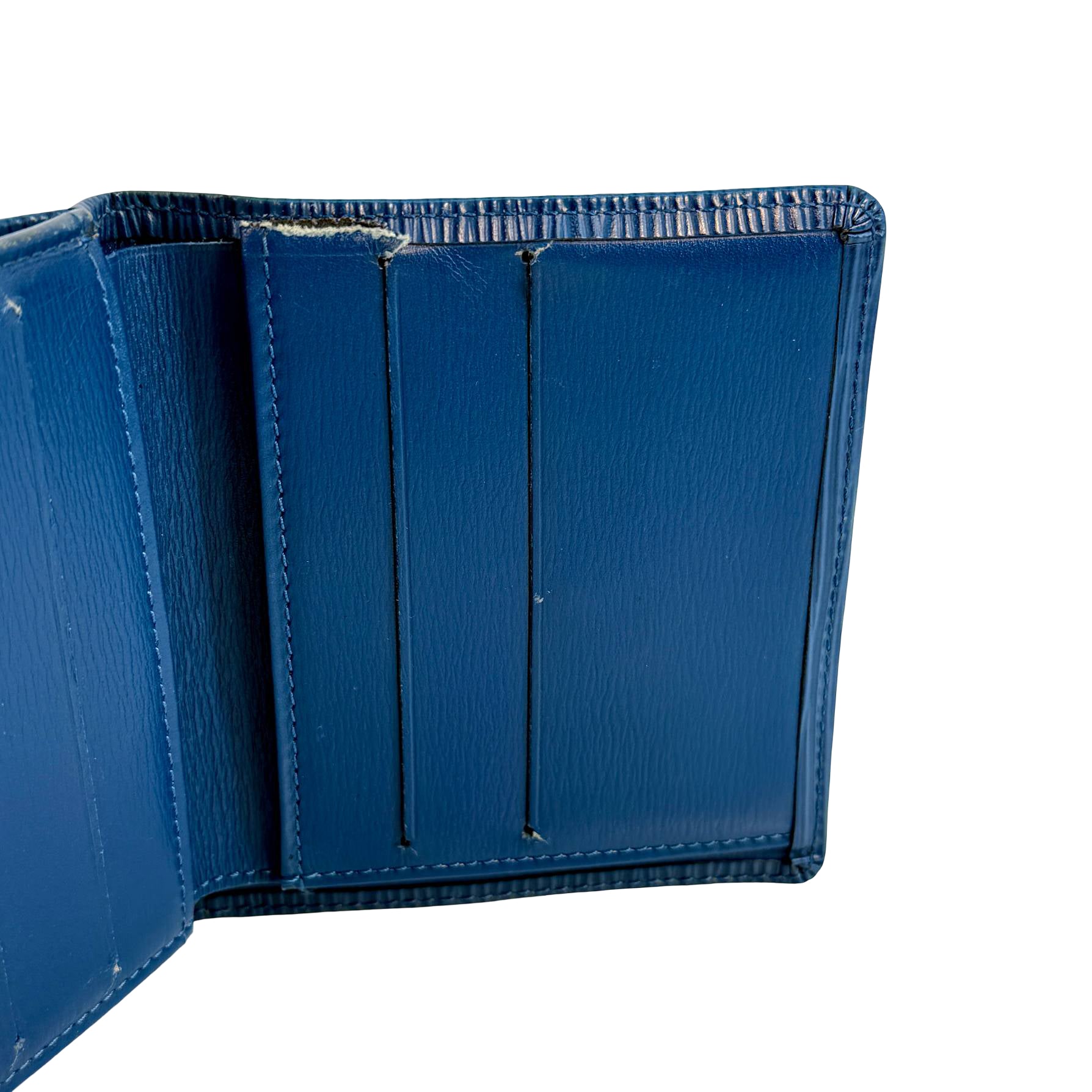 Louis Vuitton Elise Wallet Blau Epi Leder
