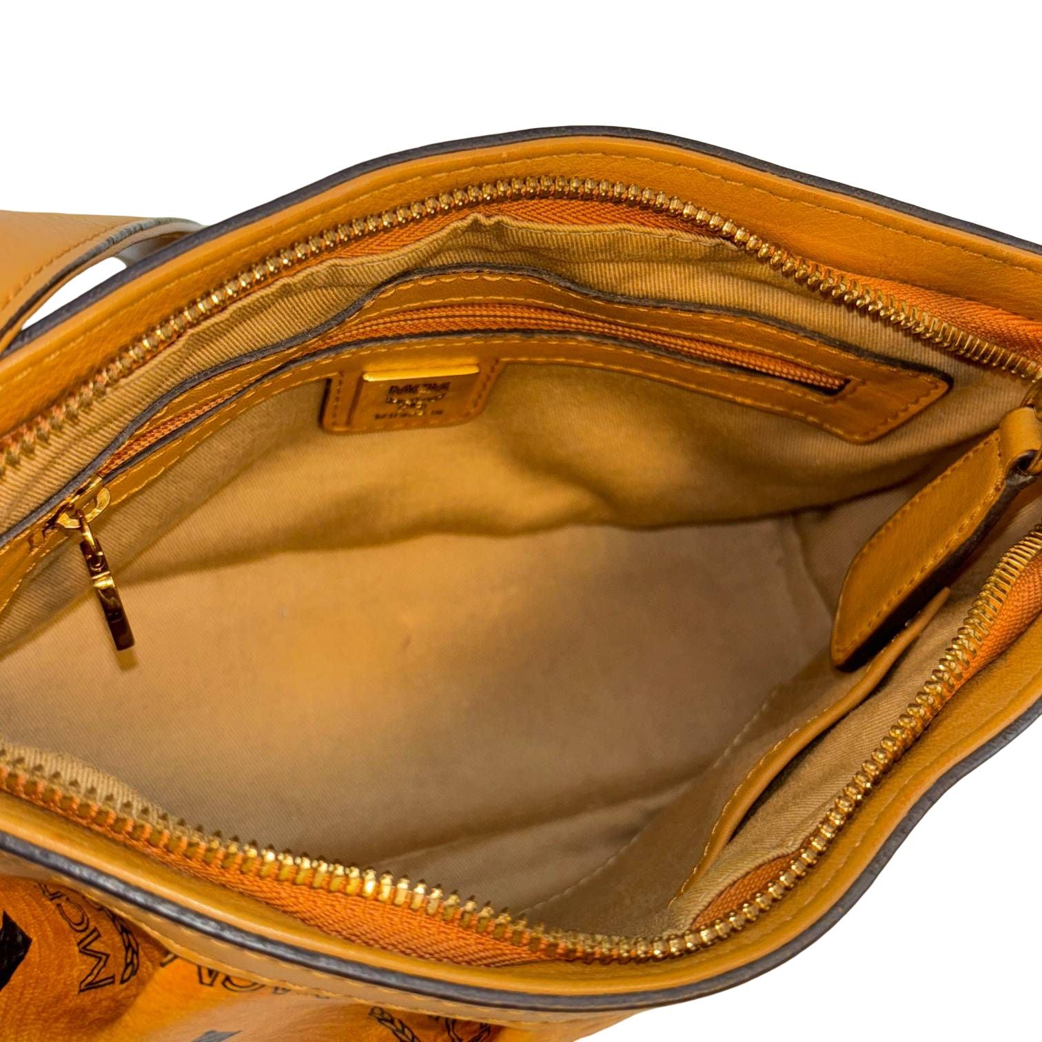 MCM Accessory Pochette Cognac Visetos Monogram