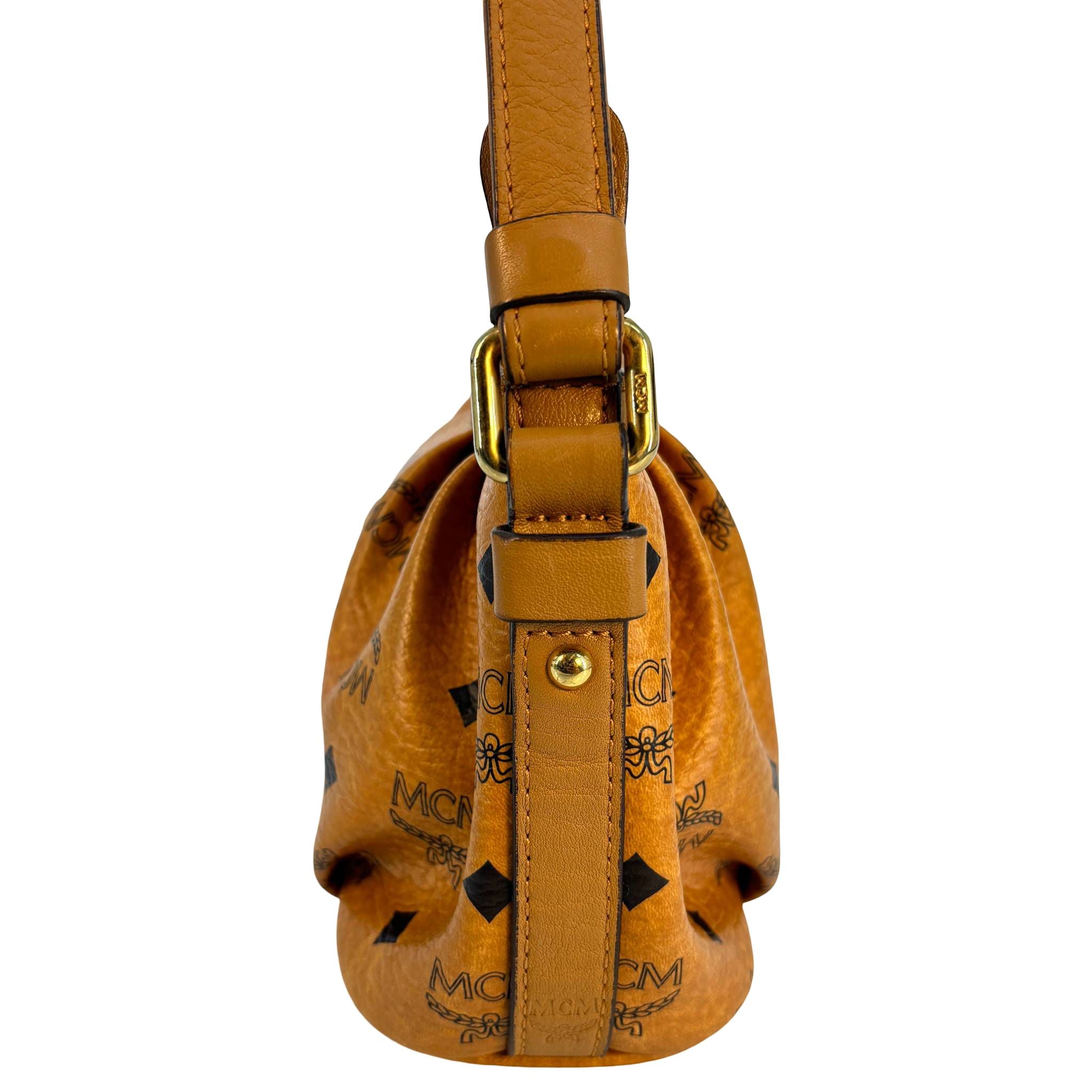 MCM Accessory Pochette Cognac Visetos Monogram