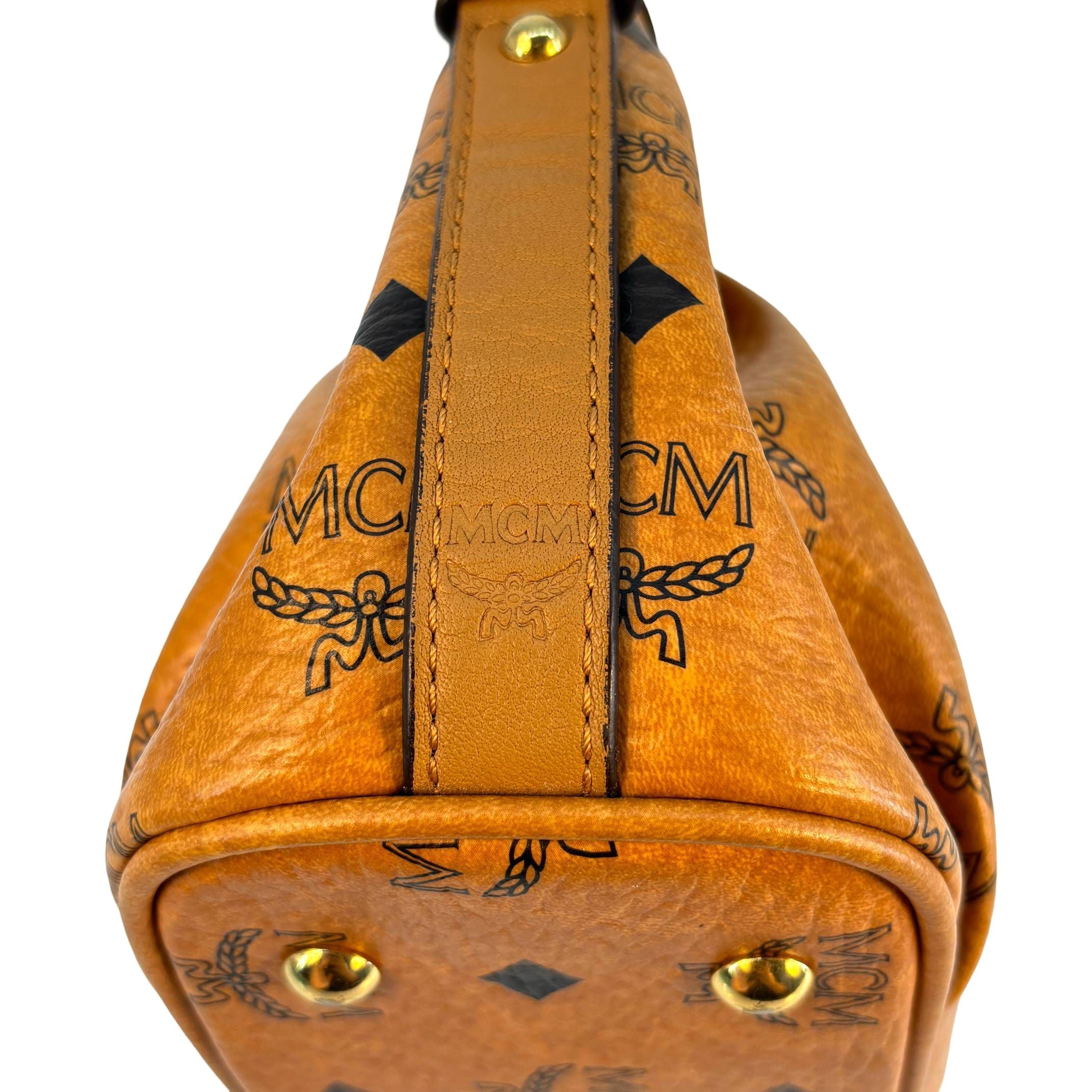 MCM Accessory Pochette Cognac Visetos Monogram