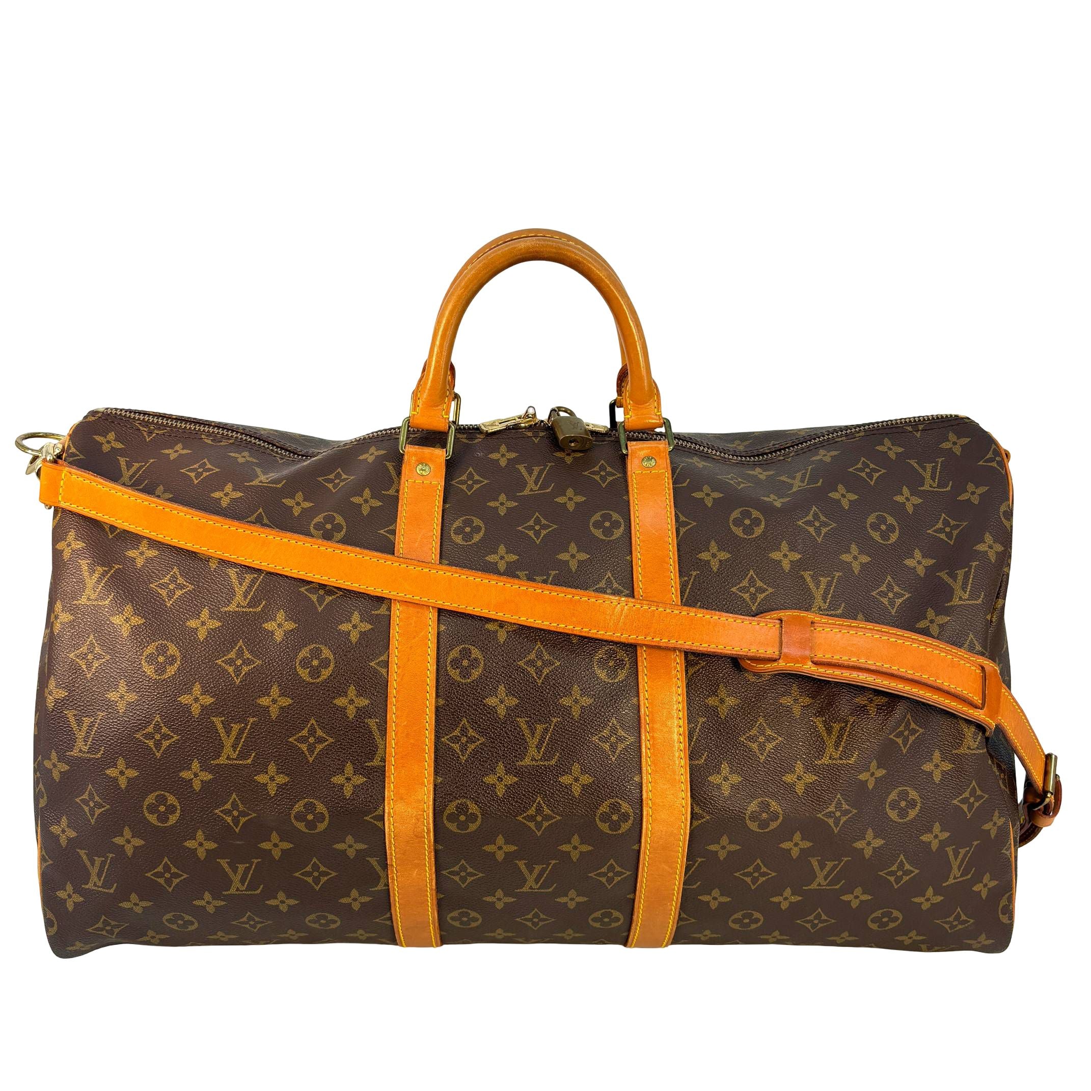 Louis Vuitton Keepall 55 Bandoulière Braun Monogram Canvas