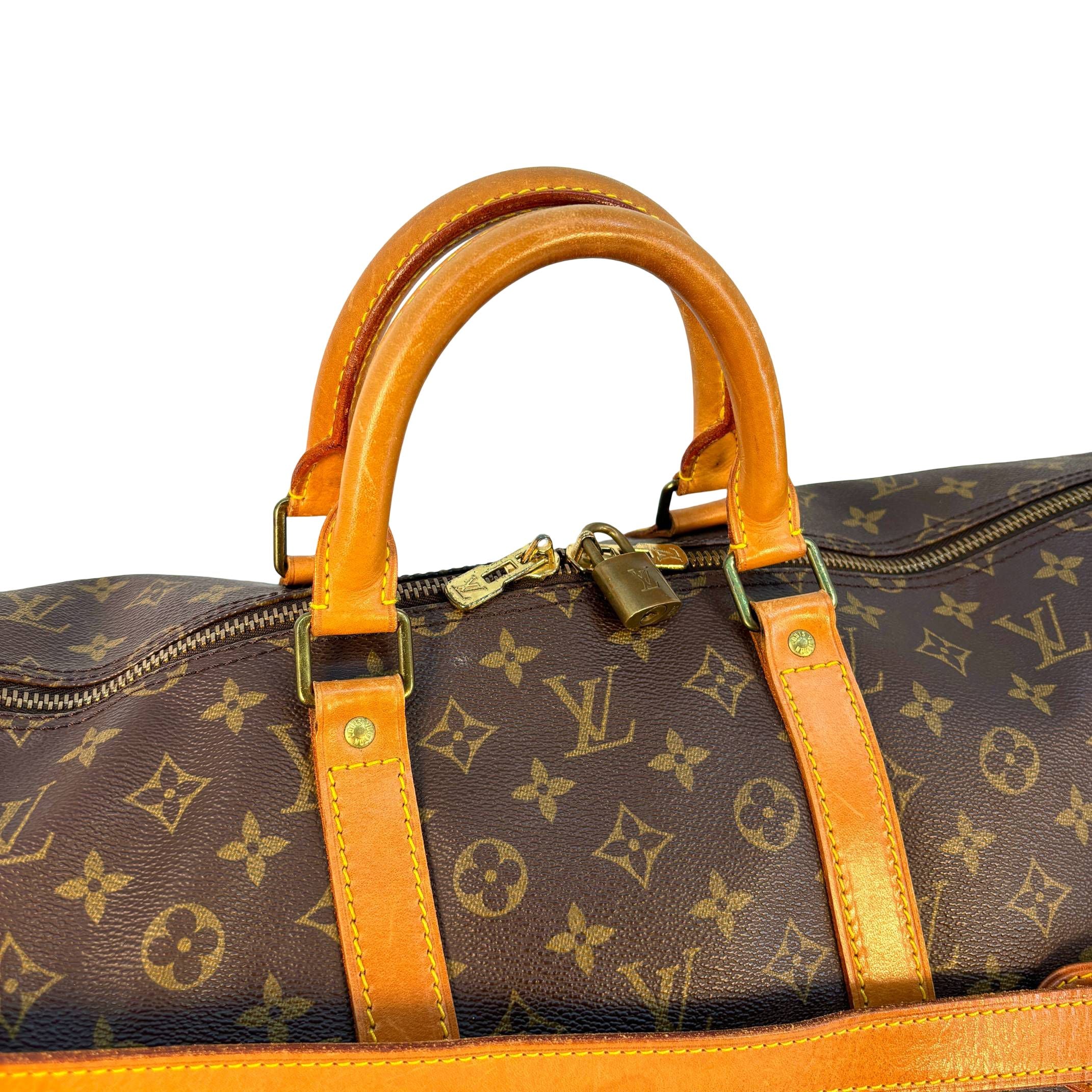 Louis Vuitton Keepall 55 Bandoulière Braun Monogram Canvas