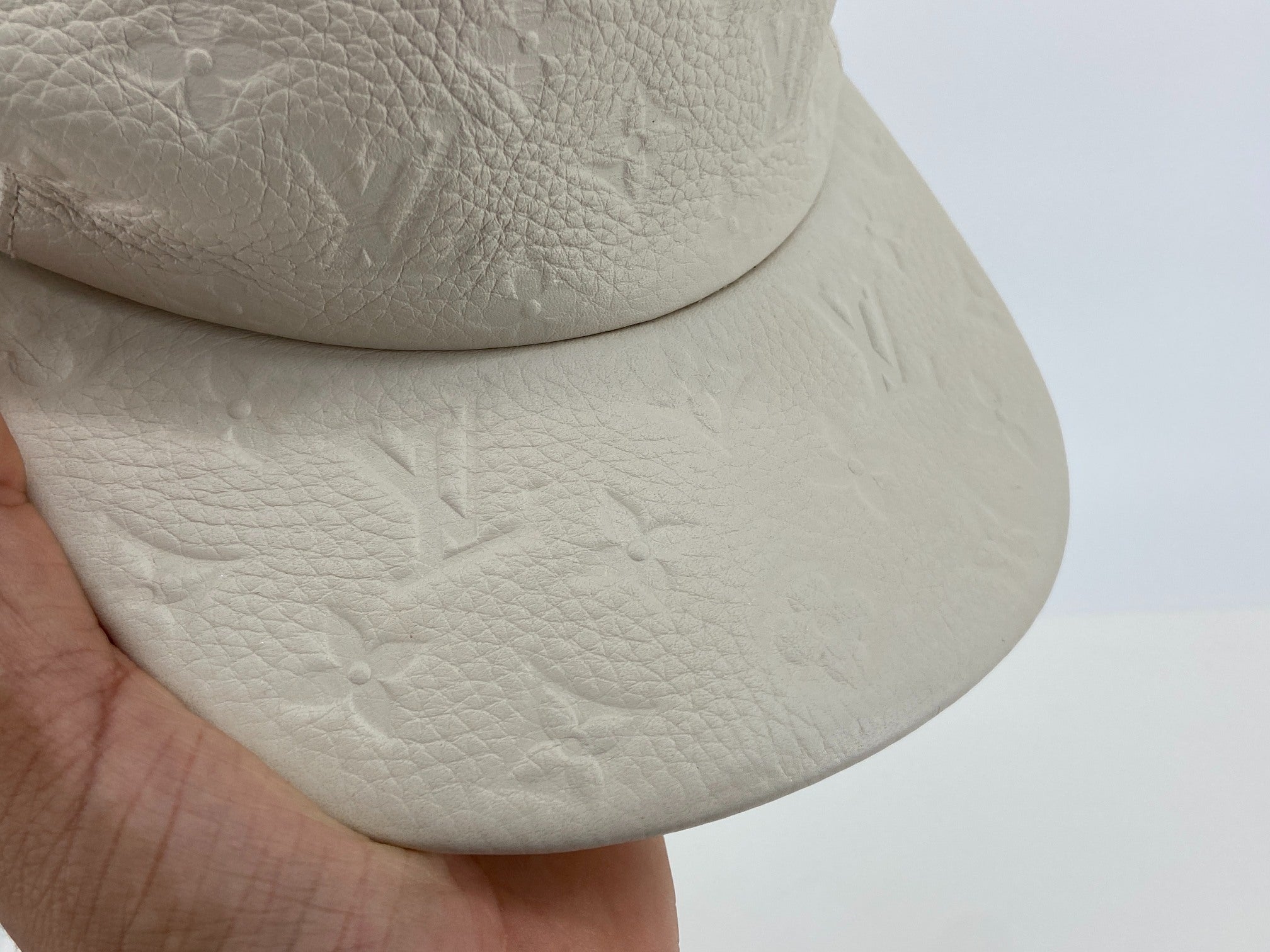 Louis Vuitton x Virgil Abloh 1.0 Cap White Empreinte Leather