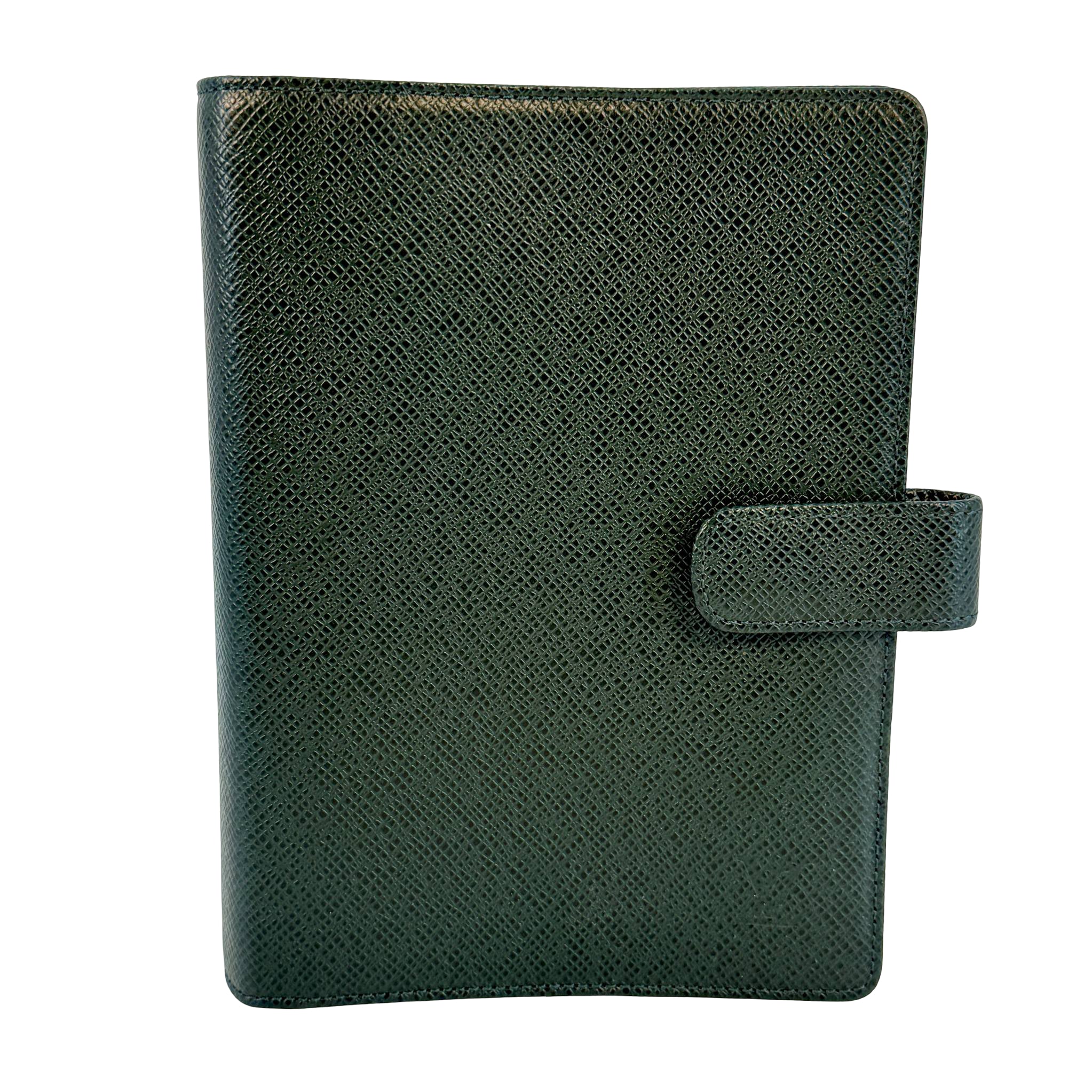 Louis Vuitton Agenda MM Grün Taiga Leder