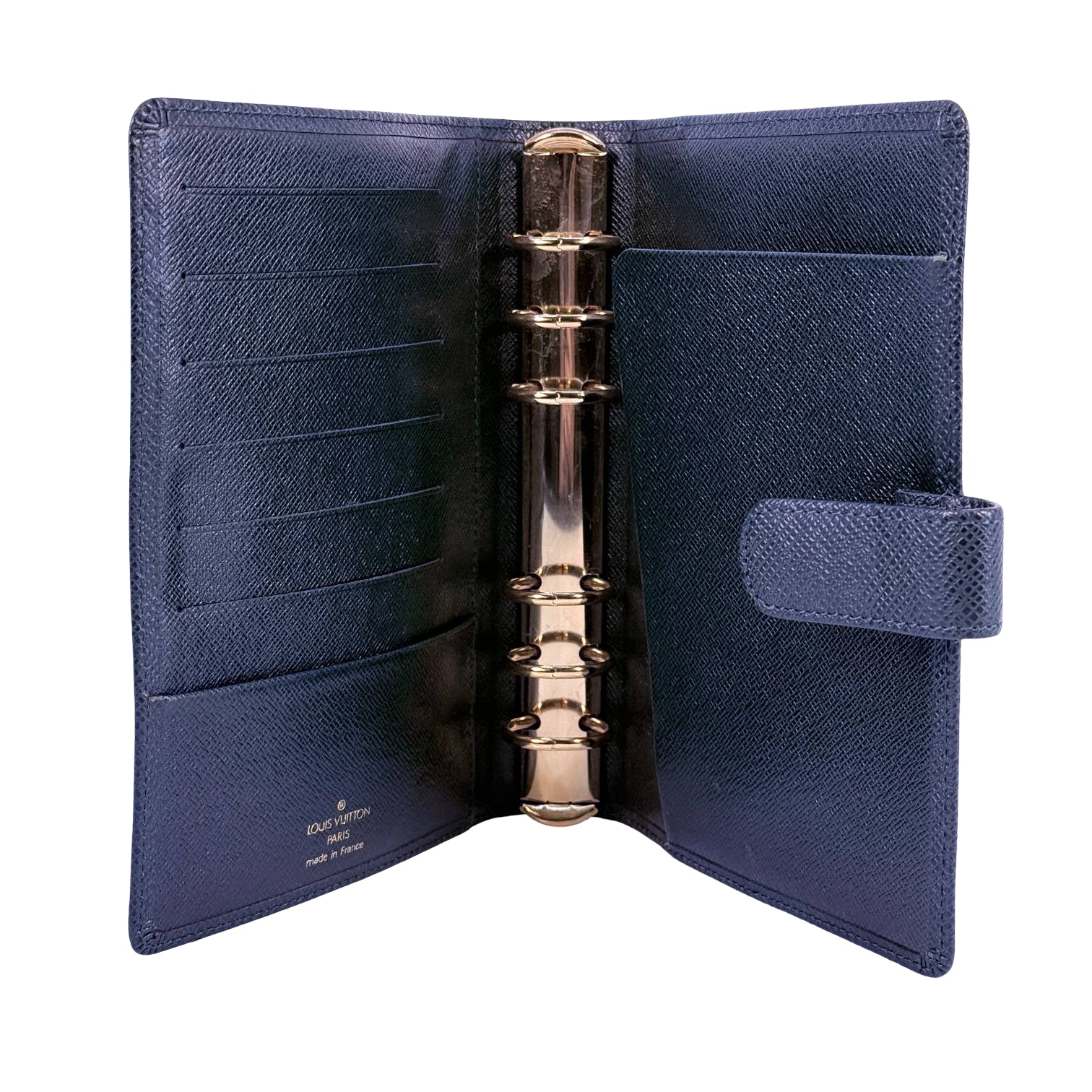 Louis Vuitton Agenda MM Grün Taiga Leder