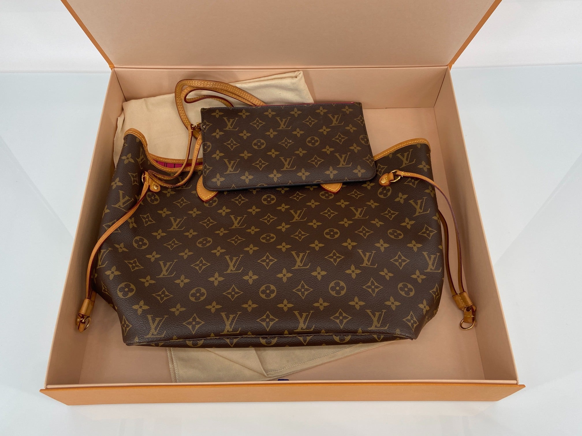 Louis Vuitton Neverfull MM Monogram Canvas full set