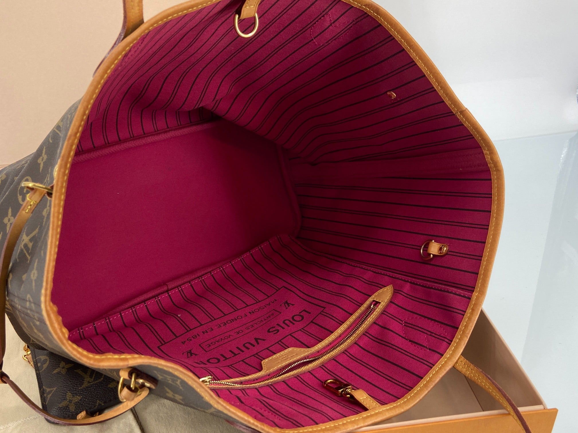 Louis Vuitton Neverfull MM Monogram Canvas full set