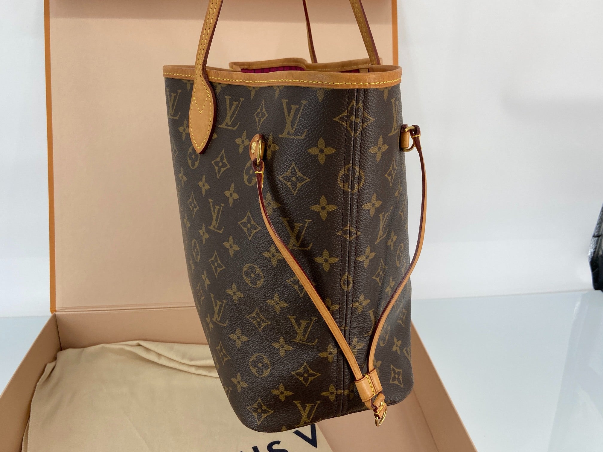 Louis Vuitton Neverfull MM Monogram Canvas full set
