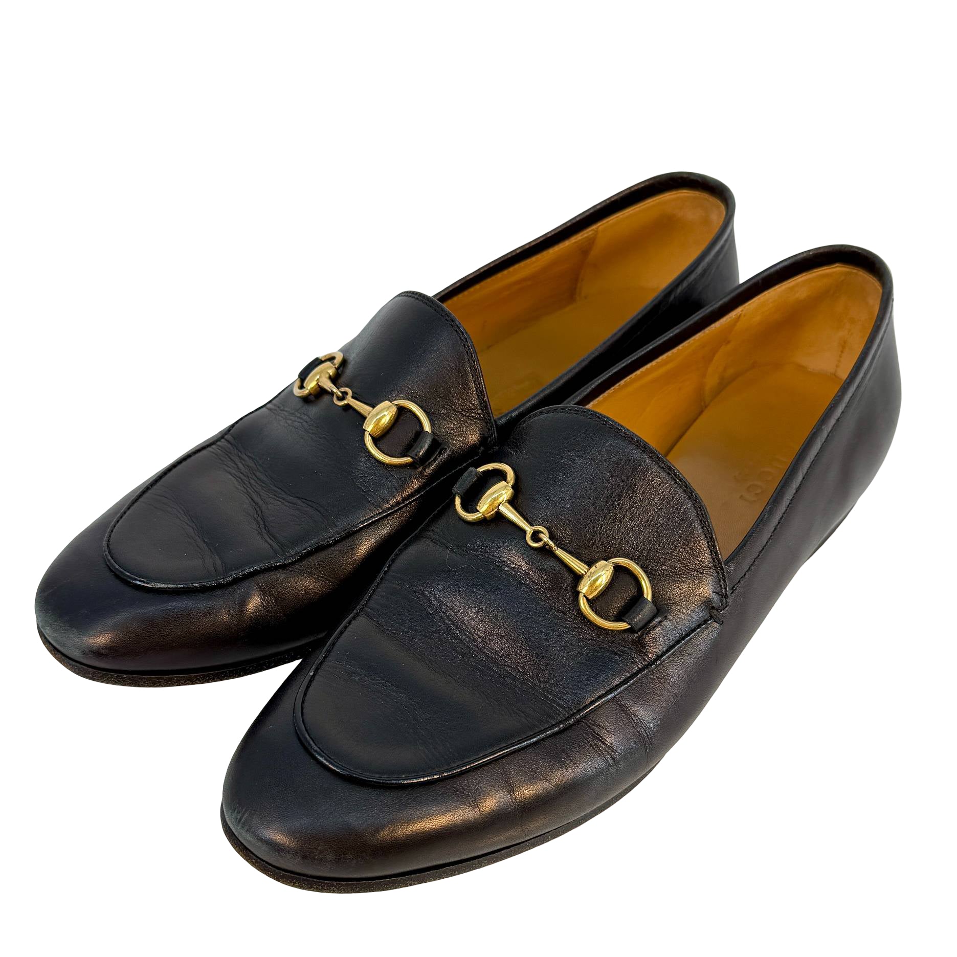 Gucci Jordaan Loafer Gr. 37 1/2 Schwarz Leder