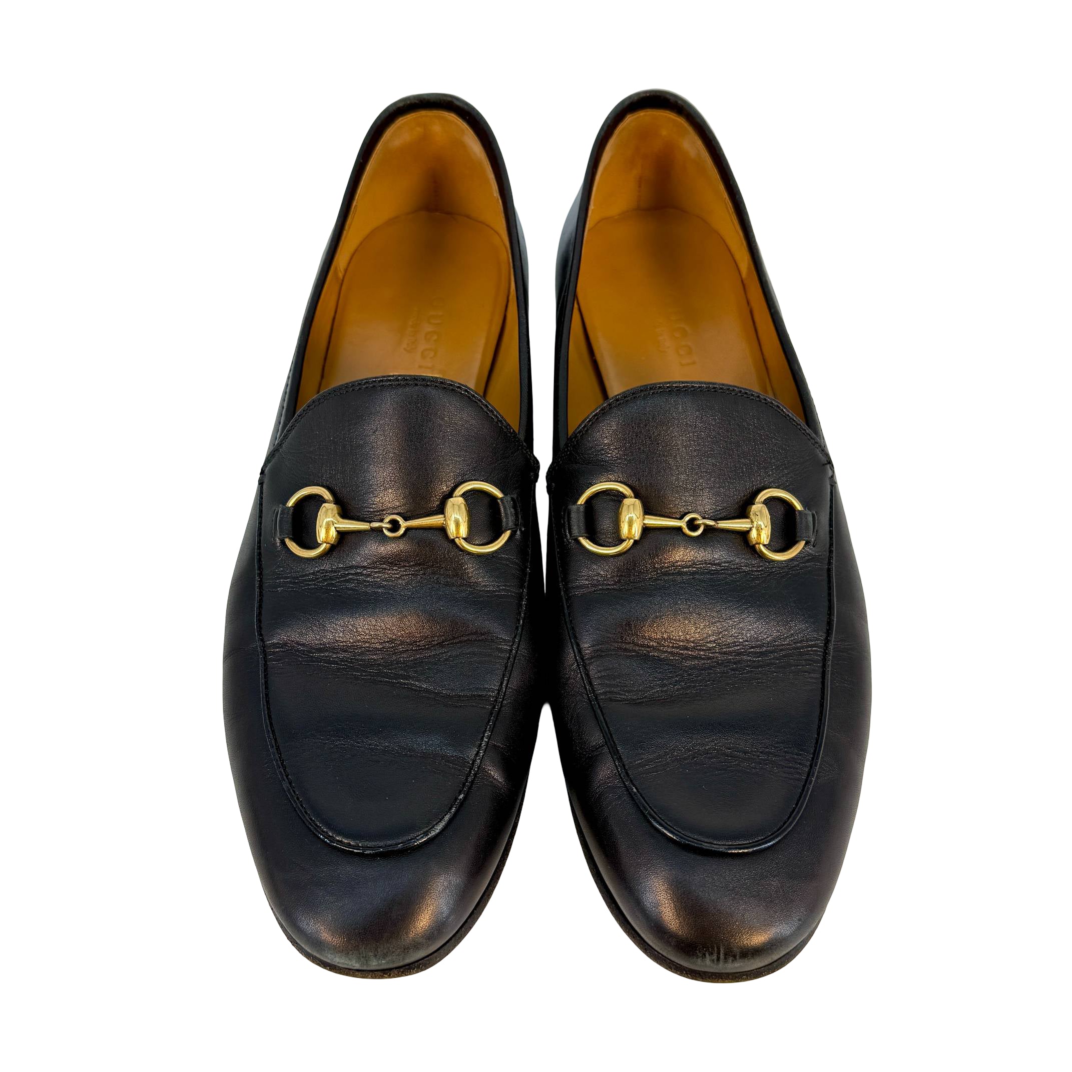 Gucci Jordaan Loafer Gr. 37 1/2 Schwarz Leder