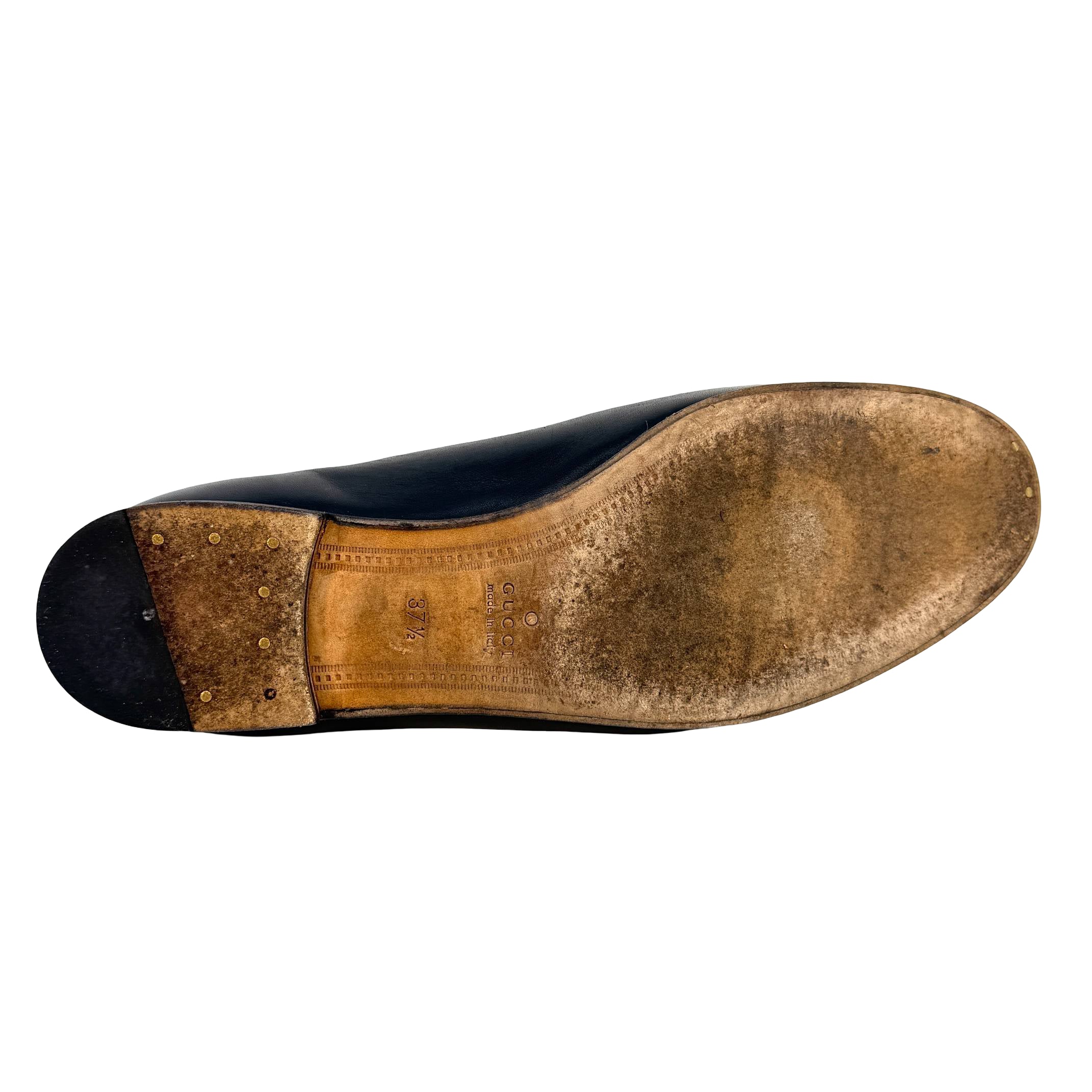 Gucci Jordaan Loafer Gr. 37 1/2 Schwarz Leder