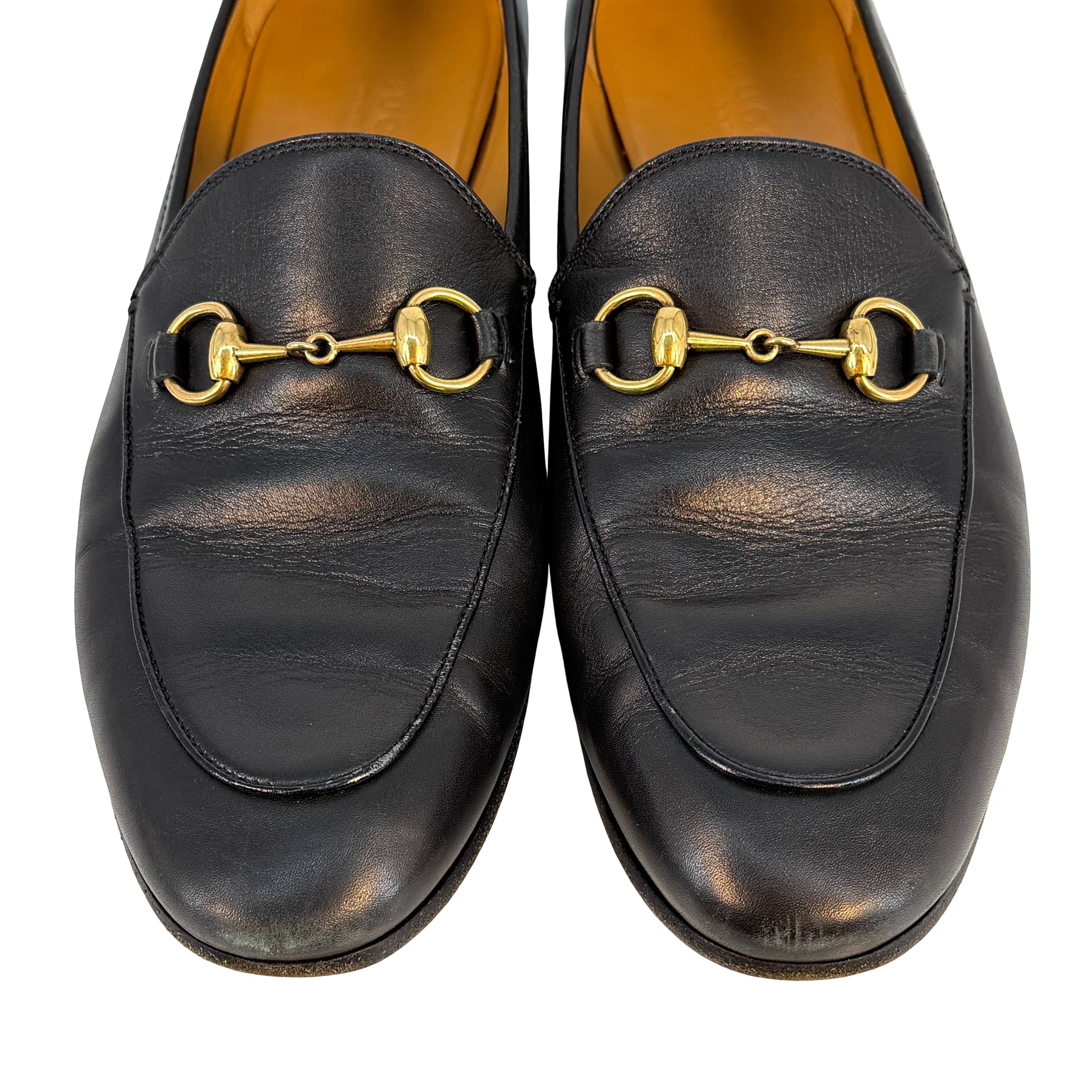 Gucci Jordaan Loafer Gr. 37 1/2 Schwarz Leder