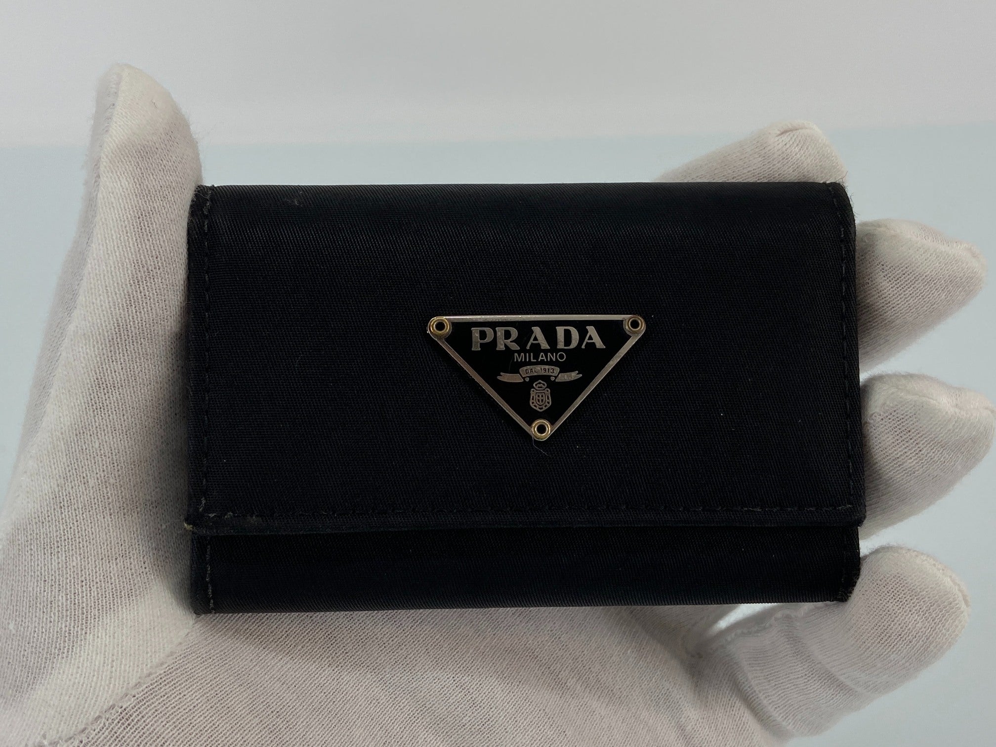 Prada M222 Tessuto Key Holder Black