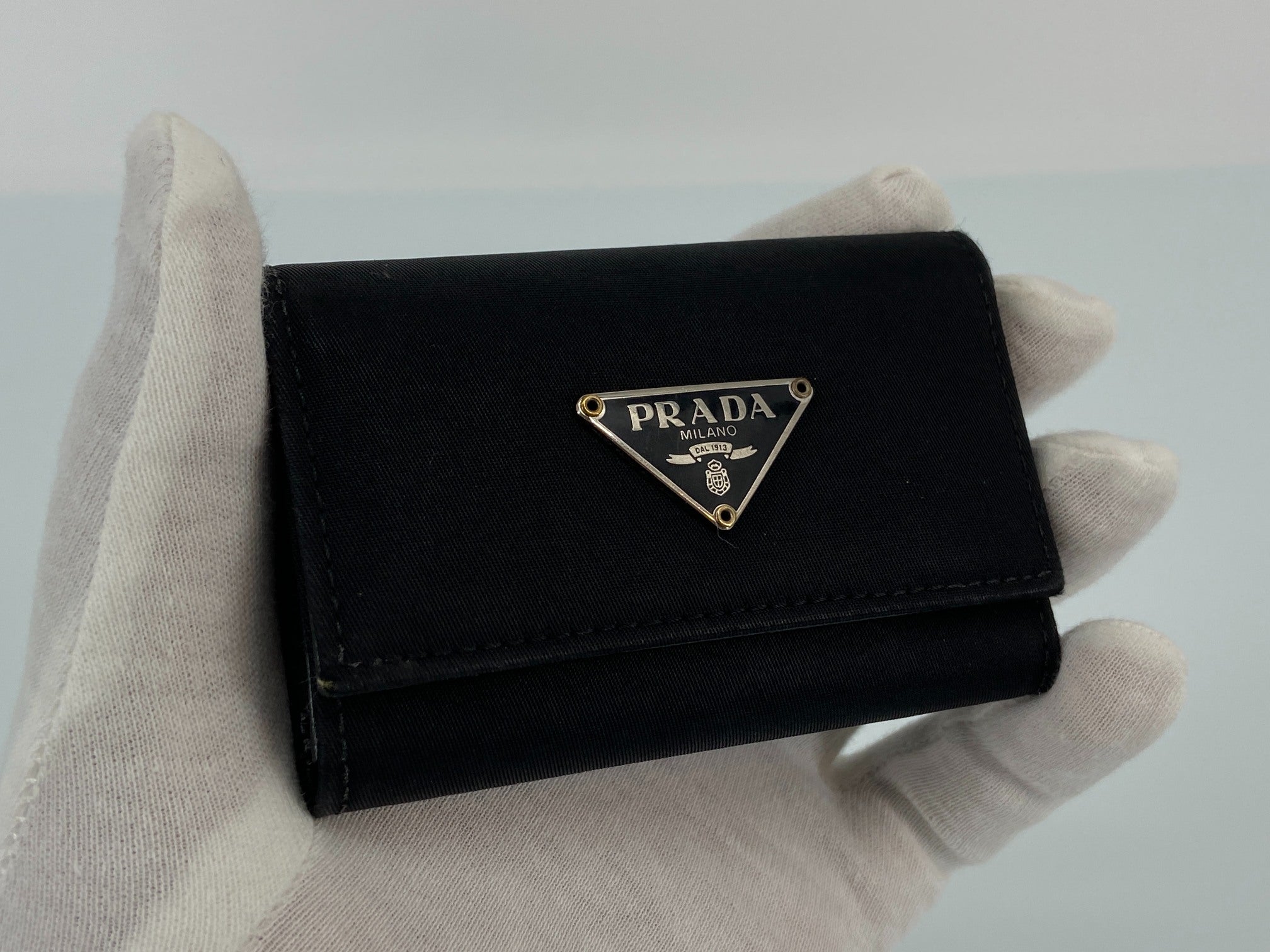 Prada M222 Tessuto Key Holder Black