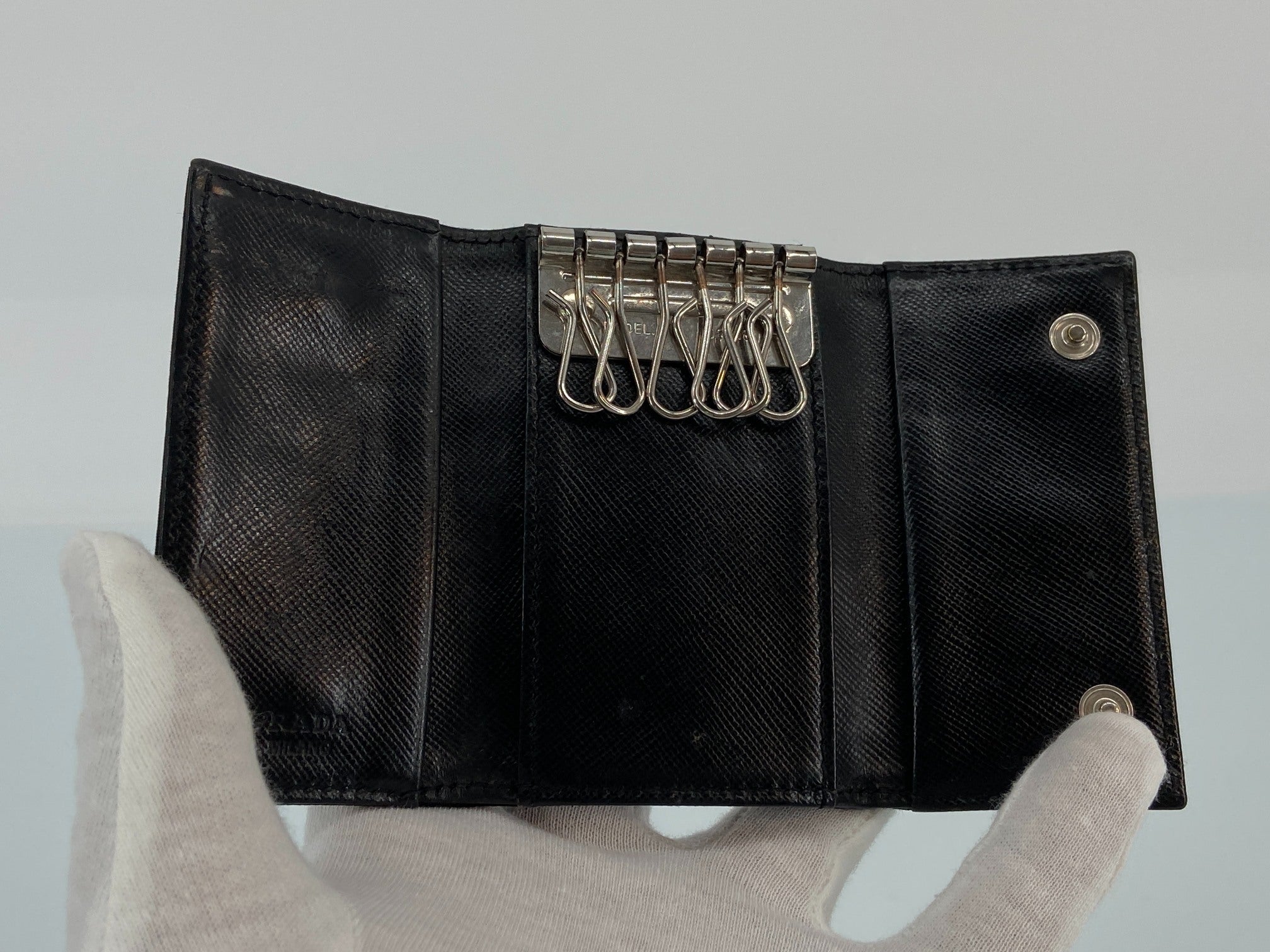 Prada M222 Tessuto Key Holder Black